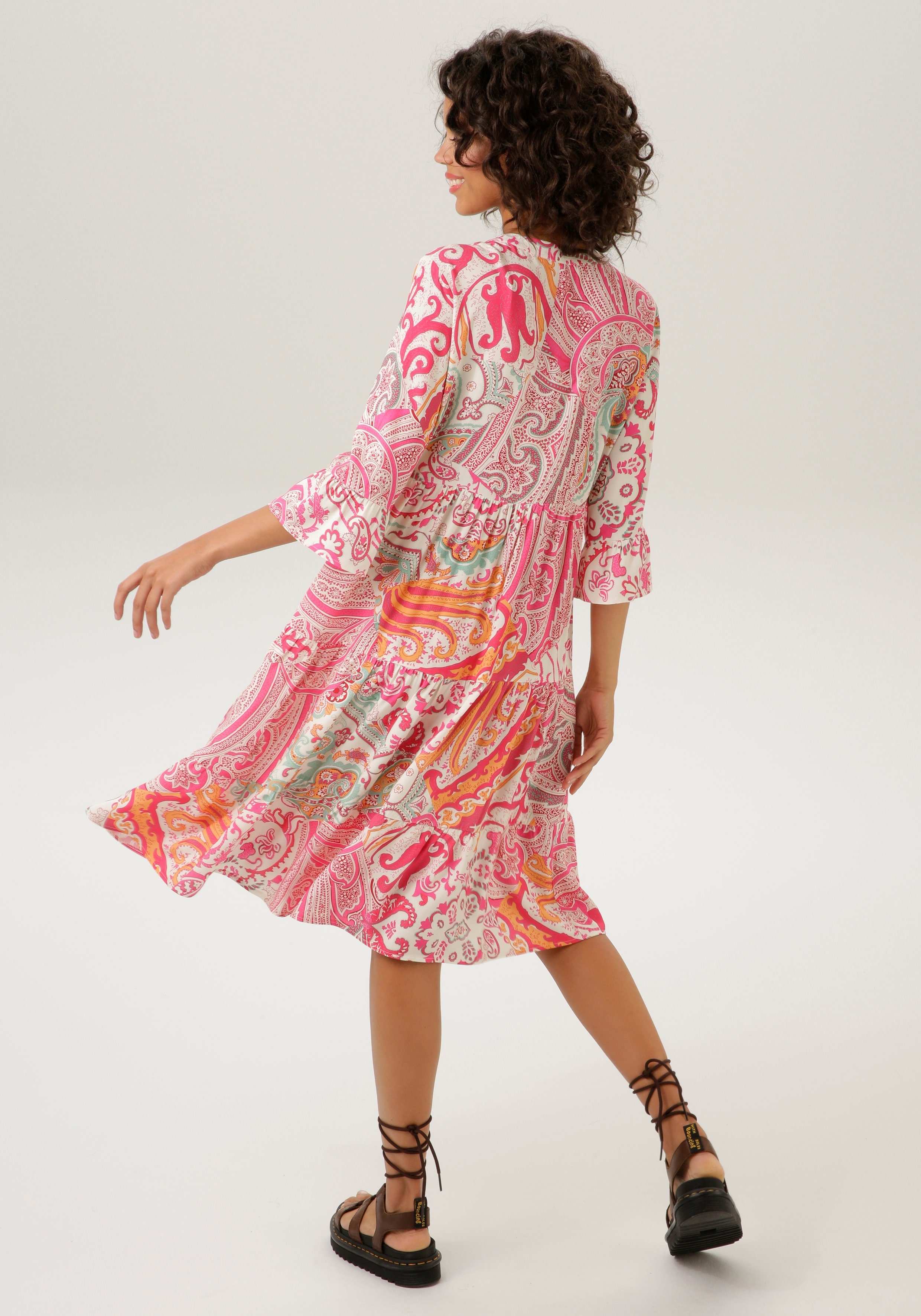 Aniston CASUAL Blusenkleid mit großflächigem Paisley-Druck günstig online kaufen