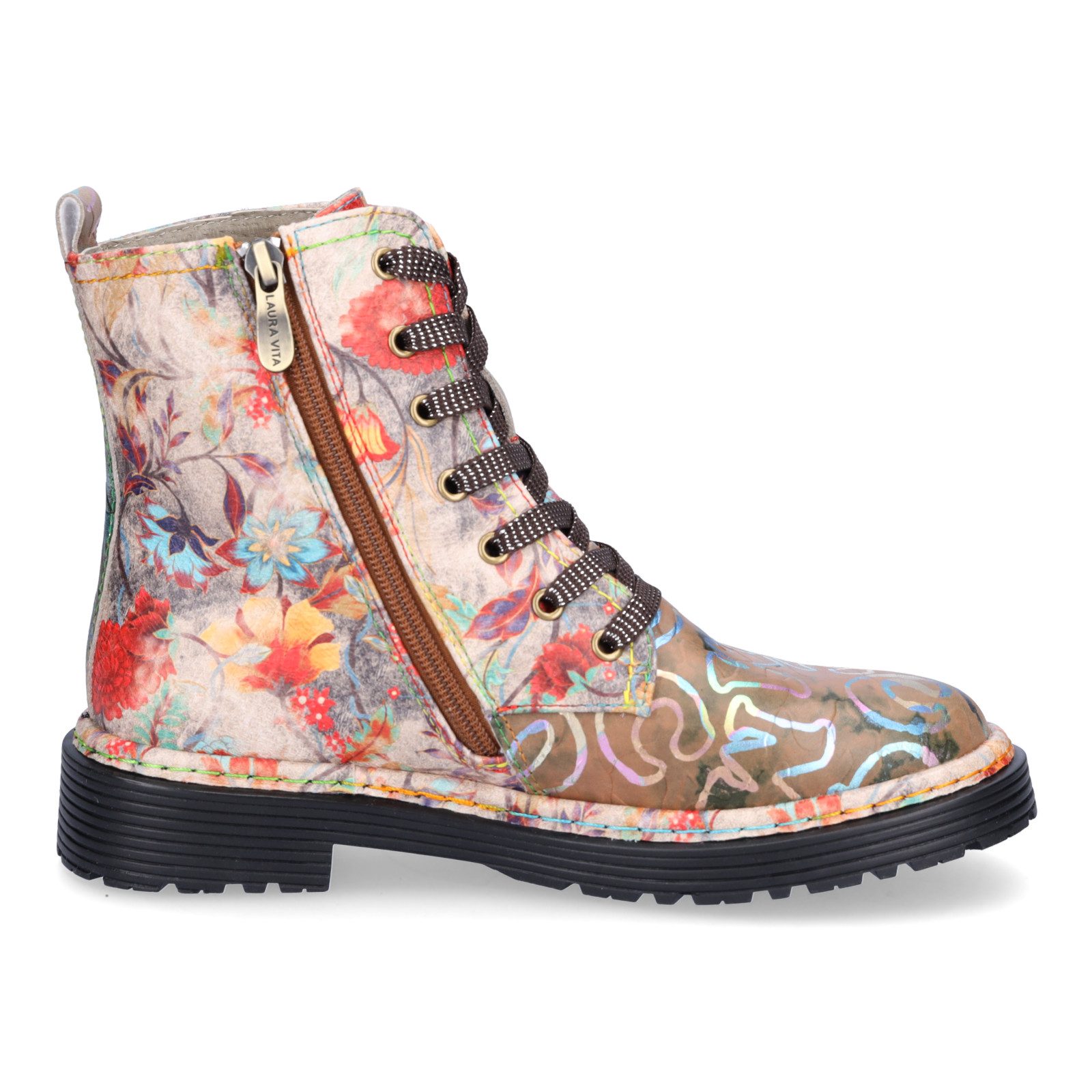 LAURA VITA Laura Vita Damen Schnürboot beige multi Schnürboots – Bild 4 von 5