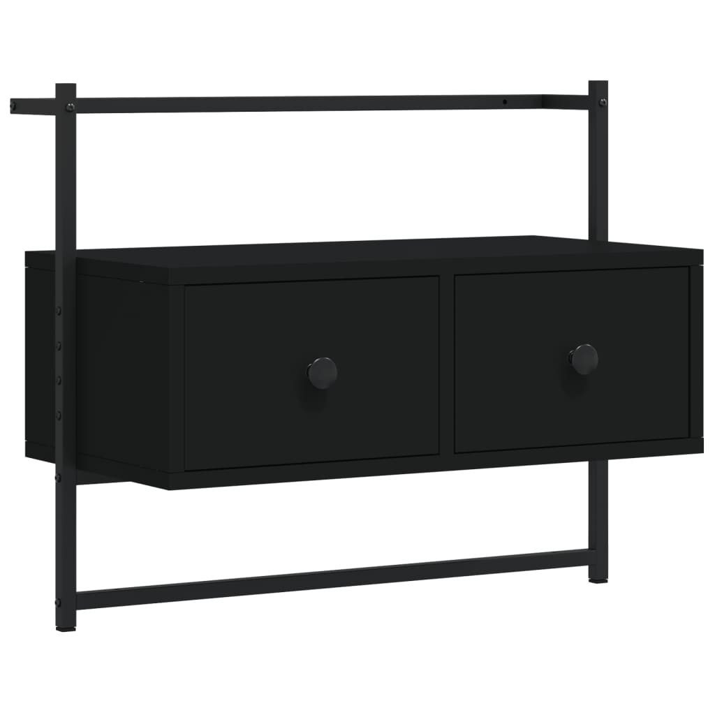 vidaXL TV-Wand TV-Wandschrank Schwarz 60,5x30x51 cm günstig online kaufen