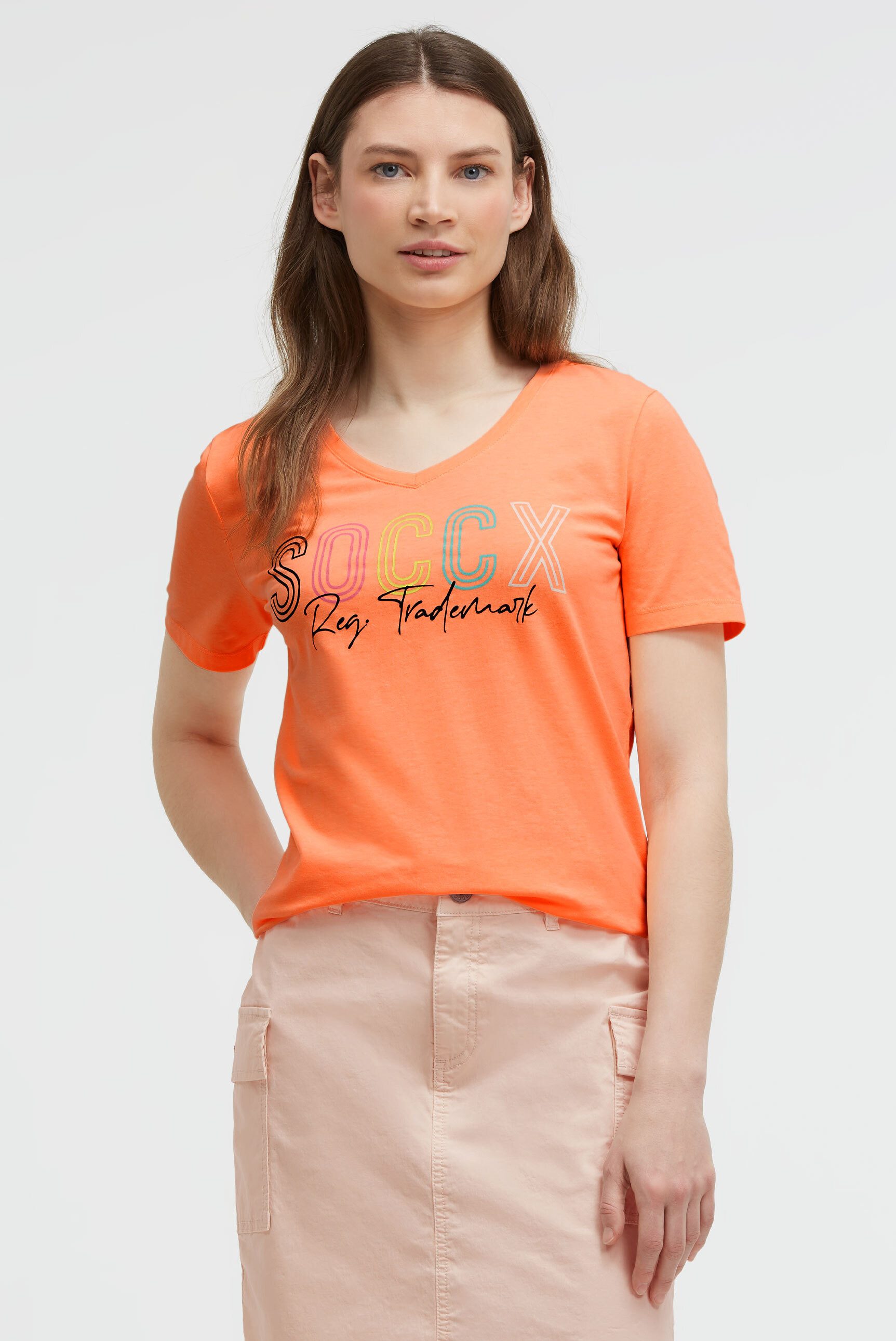SOCCX V-Shirt mit Necktape