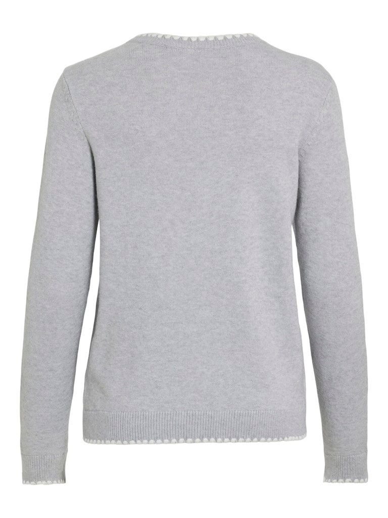 Vila Rundhalspullover VIRIL O-NECK L/S DETAIL günstig online kaufen