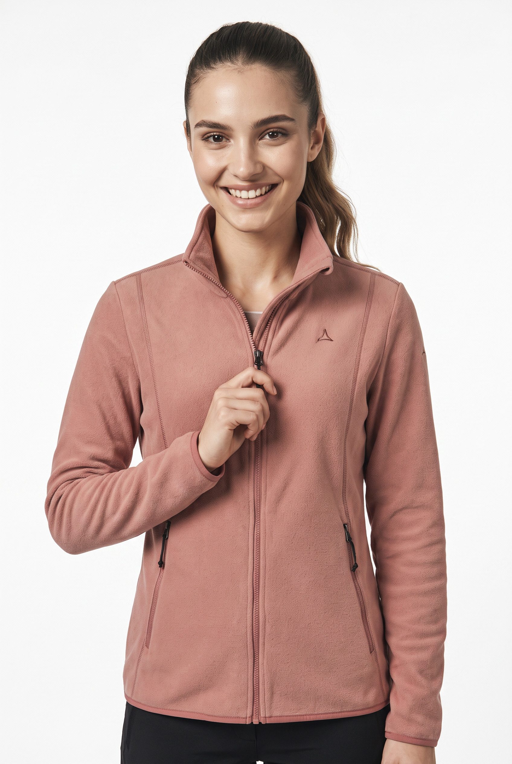 Schöffel Fleecejacke Fleece Jk Style Ash WMS hochschließender Kragen, hoch geschlossener Ausschnitt