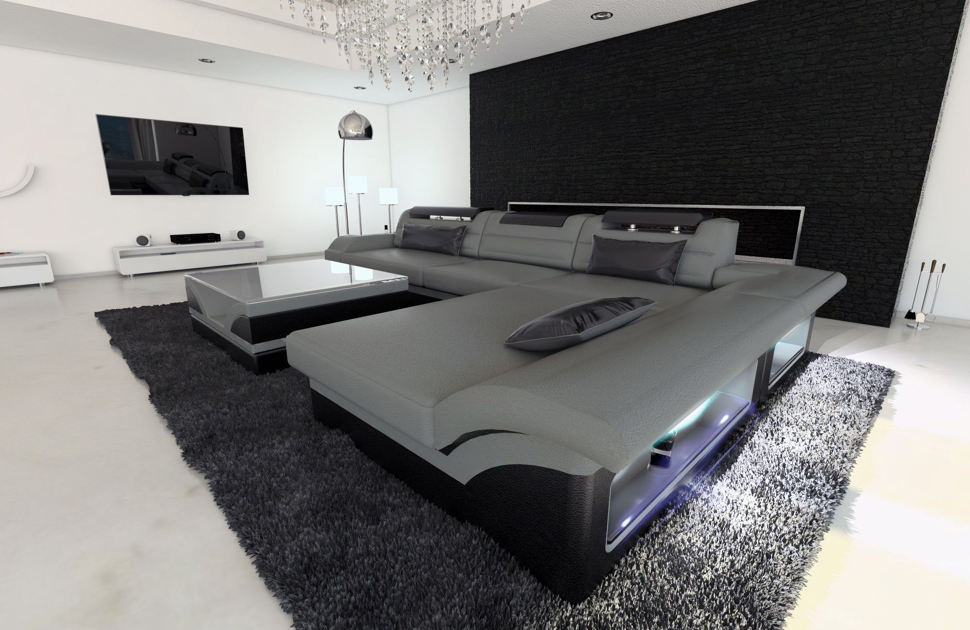 Sofa Dreams Ecksofa Couch Leder Sofa günstig online kaufen