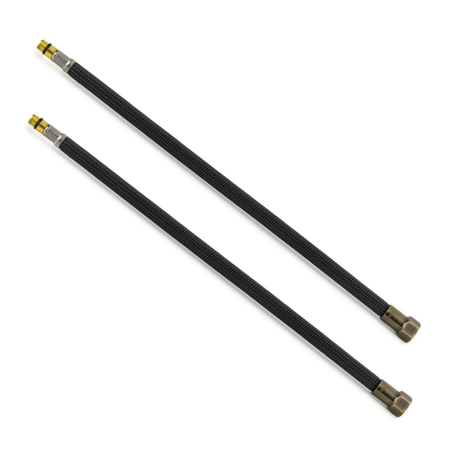 TUCAI Flexschlauch 2x Flexschlauch DN8 IG 3/8"-M10x1 400mm Schwarz & Antikes Bronze