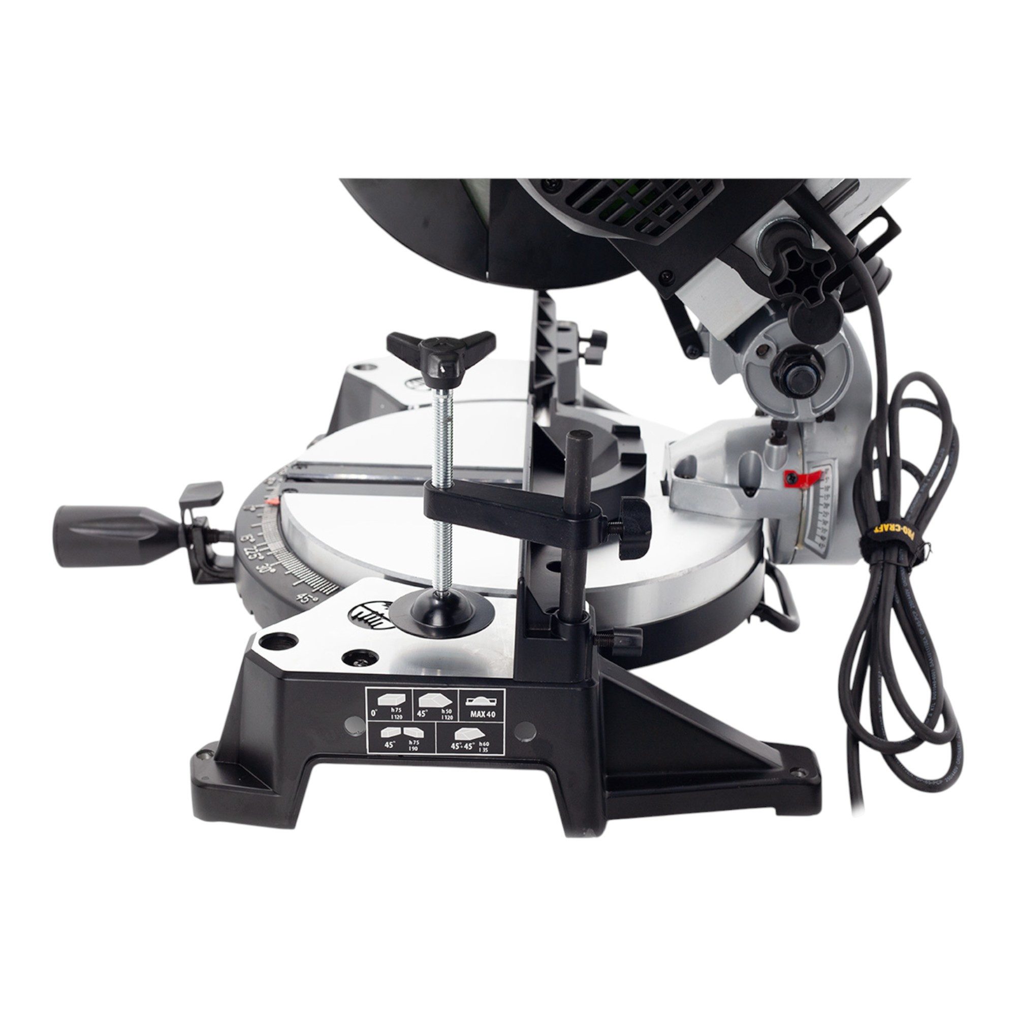 PRO CRAFT Kapp- und Gehrungssäge CMS25 Kapp- und Tischsäge 1800 Watt 250 mm + Sägeblatt
