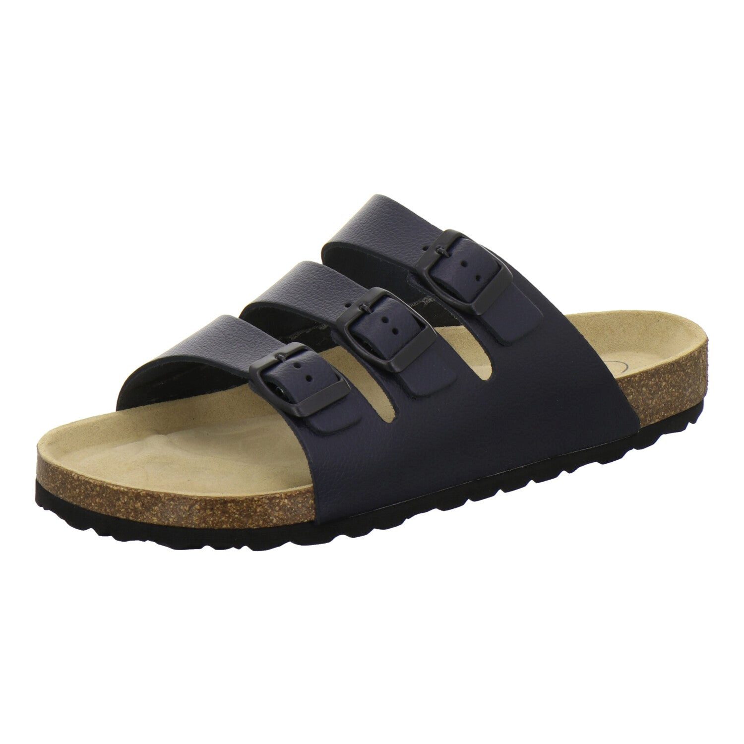 AFS-Schuhe Herren Dreischnaller Pantolette aus Glattleder mit Fußbett, Made in Germany