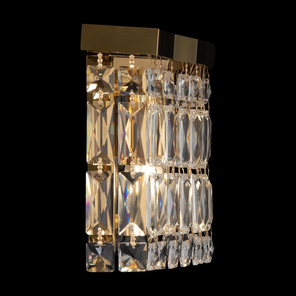 2-flammig, Gold Wandleuchte Wandlicht Leuchtmittel E14 und Wandleuchte, in Transparent enthalten: keine Angabe, Dune Nein, Wandlampe, warmweiss, click-licht Wandleuchte