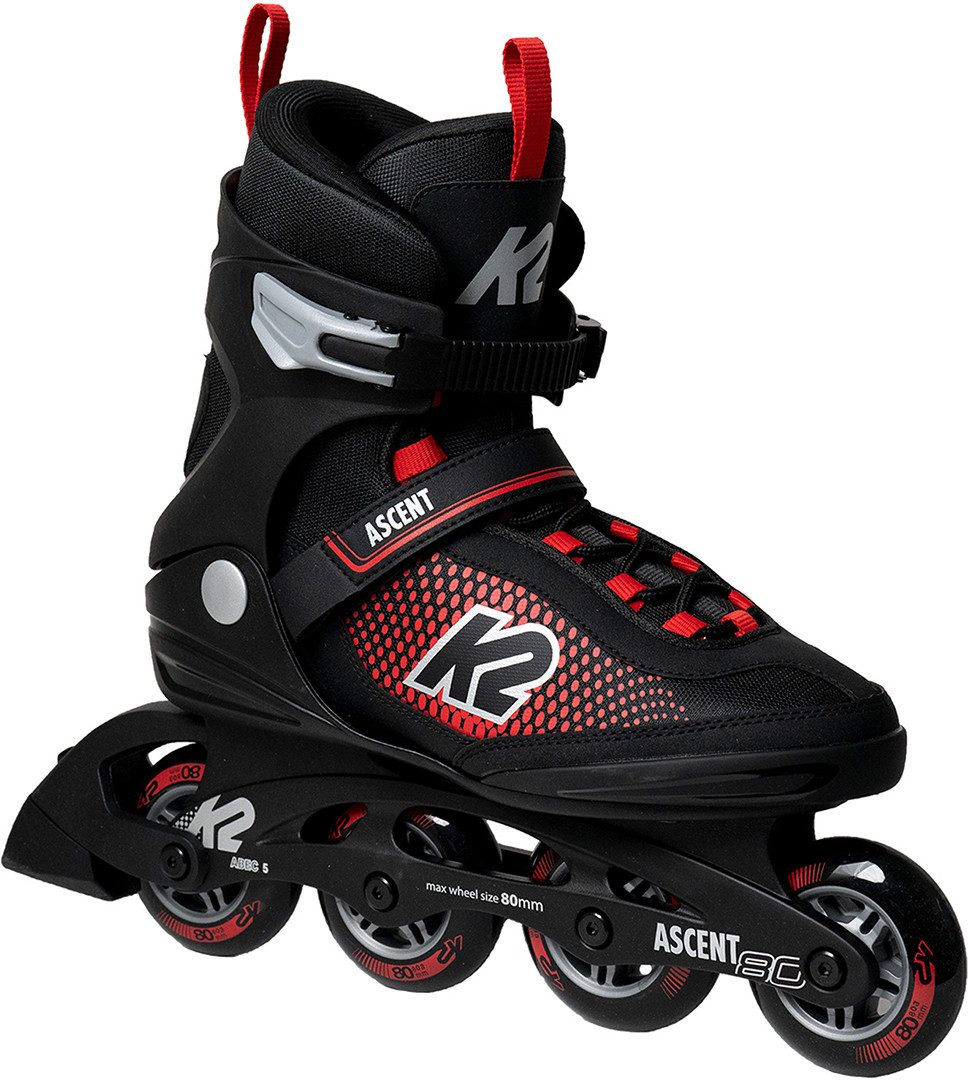 Inlineskates K2 ASCENT 80 M Inline Skate black/red