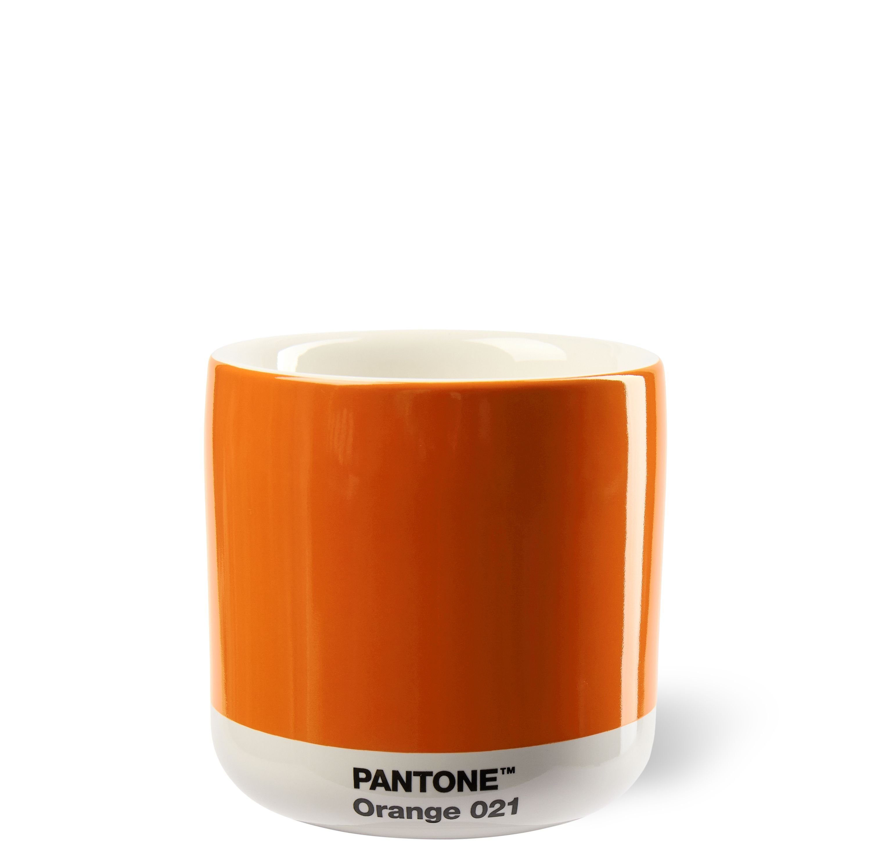 PANTONE Kaffeeservice, PANTONE Porzellan Thermobecher Latte Macchiato, 220 ml Orange 021 C