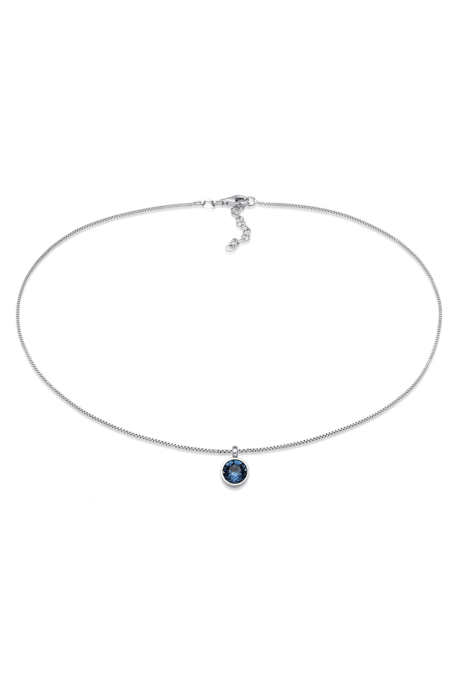 Elli Choker Solitär Kristall Venezianerkette 925 Silber