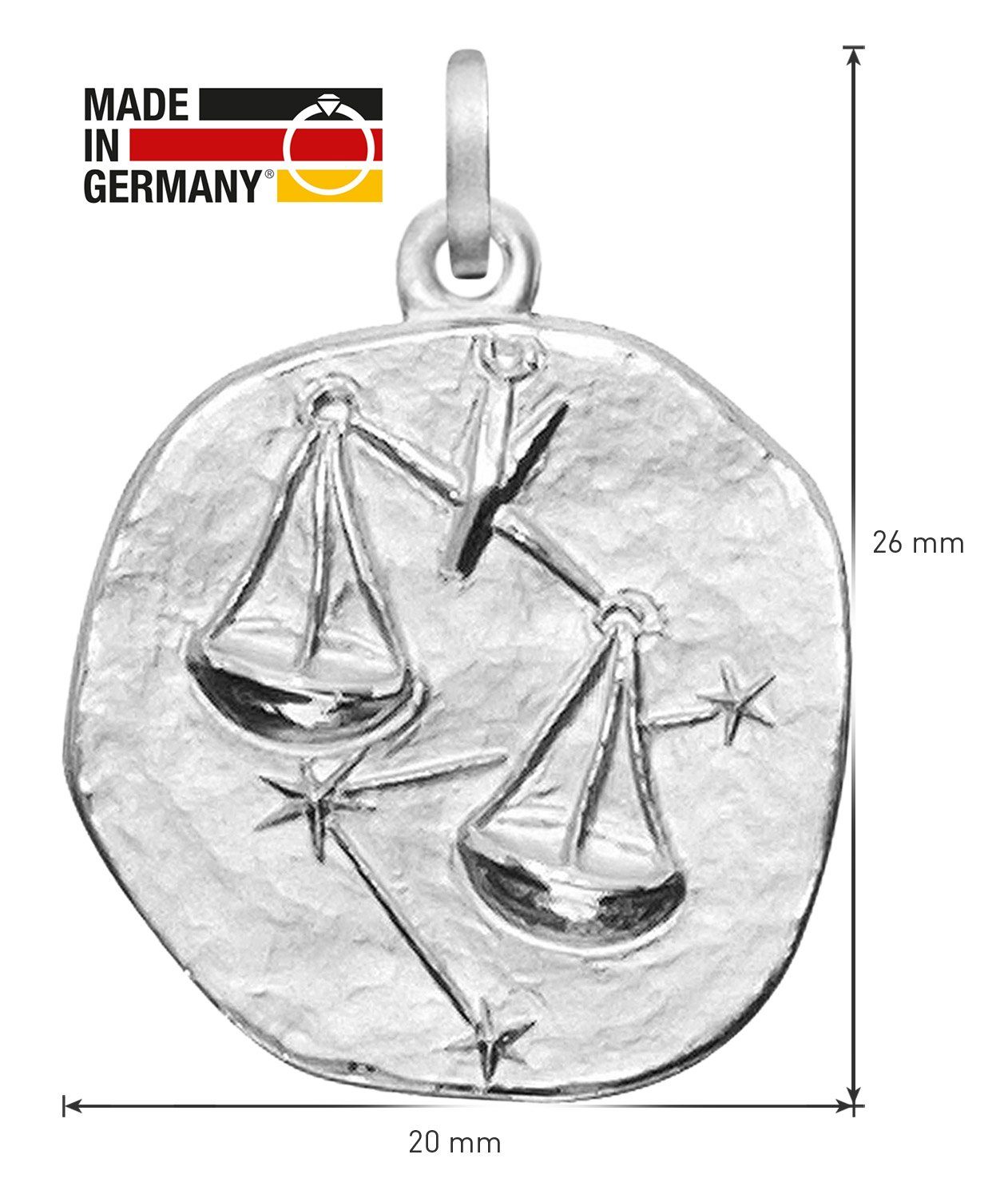 925 Ø Silber mm Anhänger Waage Kette und trendor Sternzeichen mit 20