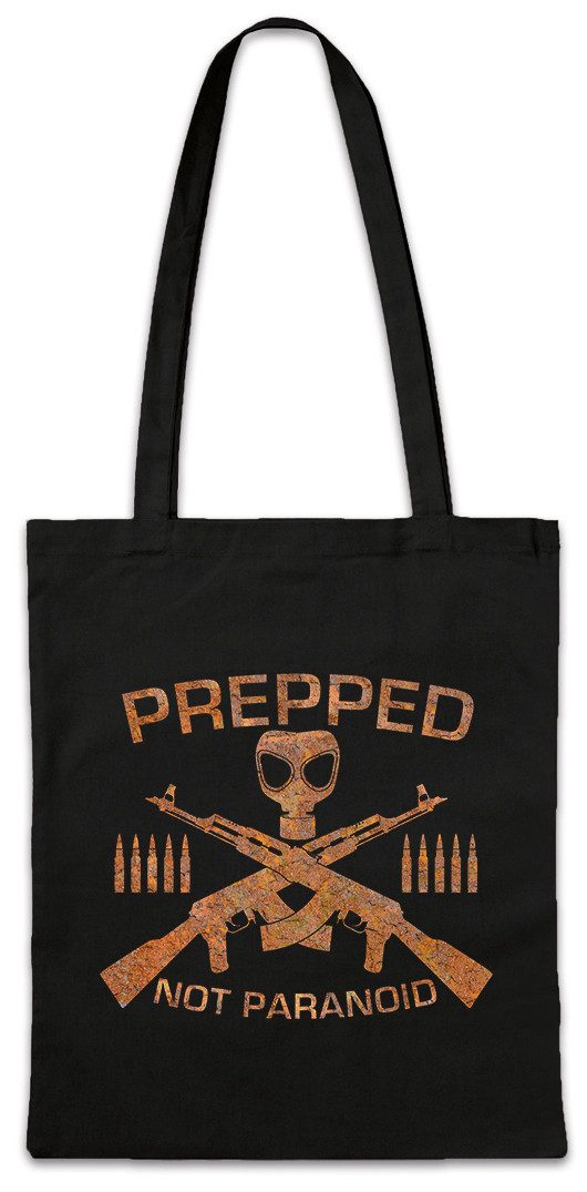 Beuteltasche Prepped Not Paranoid Stofftasche Prepper Survival Biohazard Sign