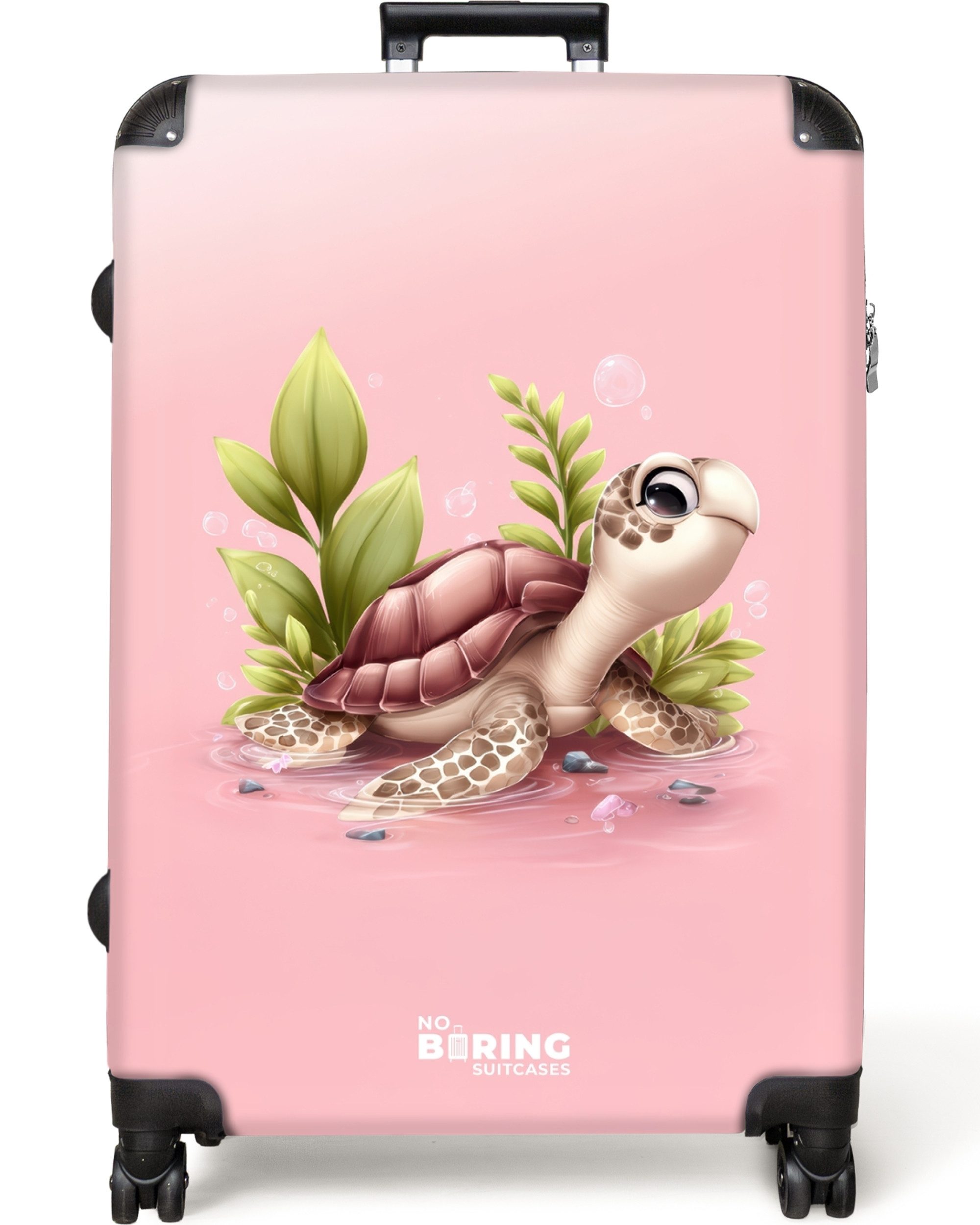 Kinderkoffer Baby-Schildkröte in rosa Wasserwelt 77 cm - 98 L