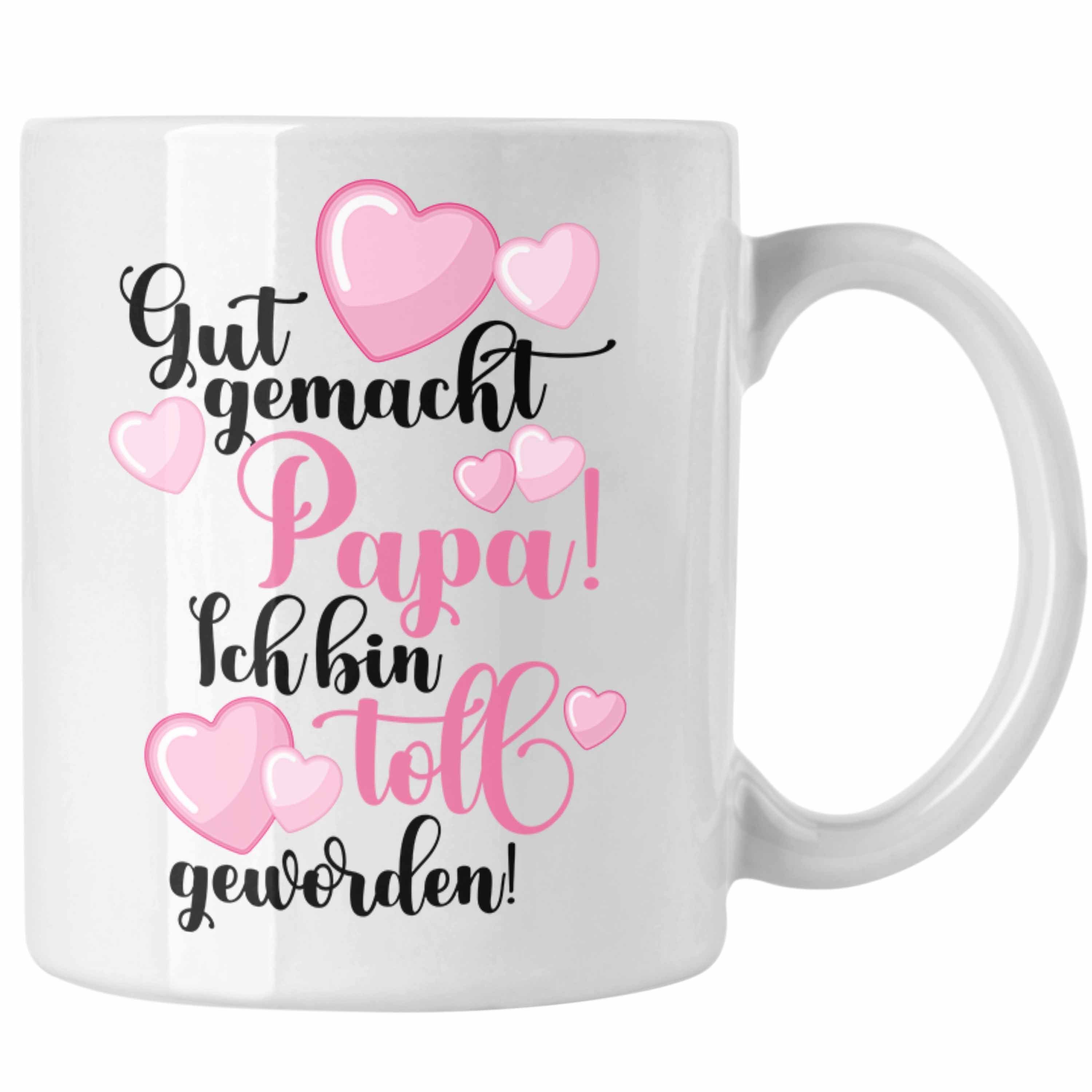 Trendation von Geschenke Vatertagsgeschenk Weiss Geschenk zum Papa Weihnachten Tasse Vater Tochter Vatertag Kaffeetasse - Lustig Trendation Tasse Geburtstag