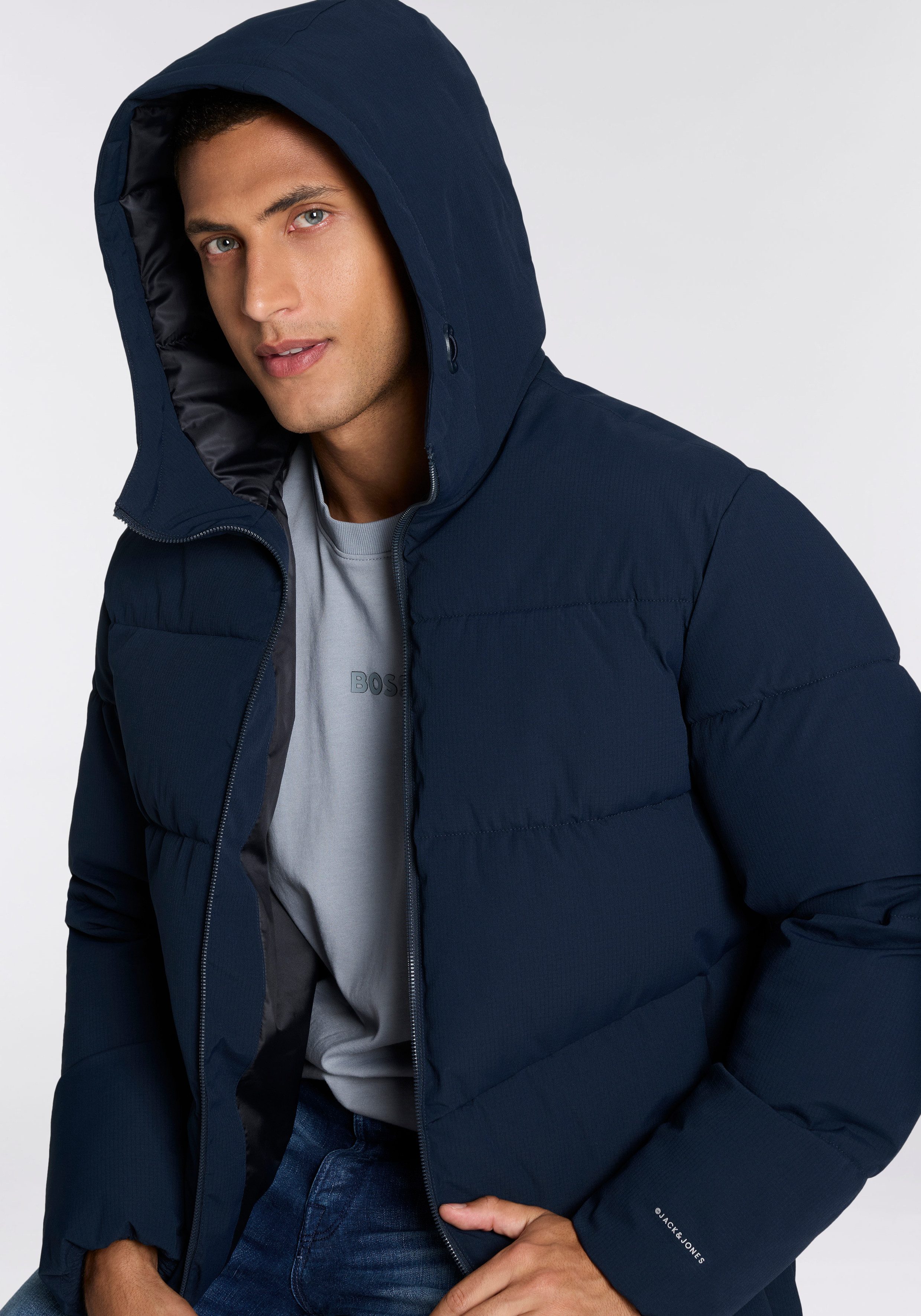 Jack & Jones Steppjacke JJGUARD – Steppjacke mit Wattierung und Reißverschluss modisch, regular fit, Web