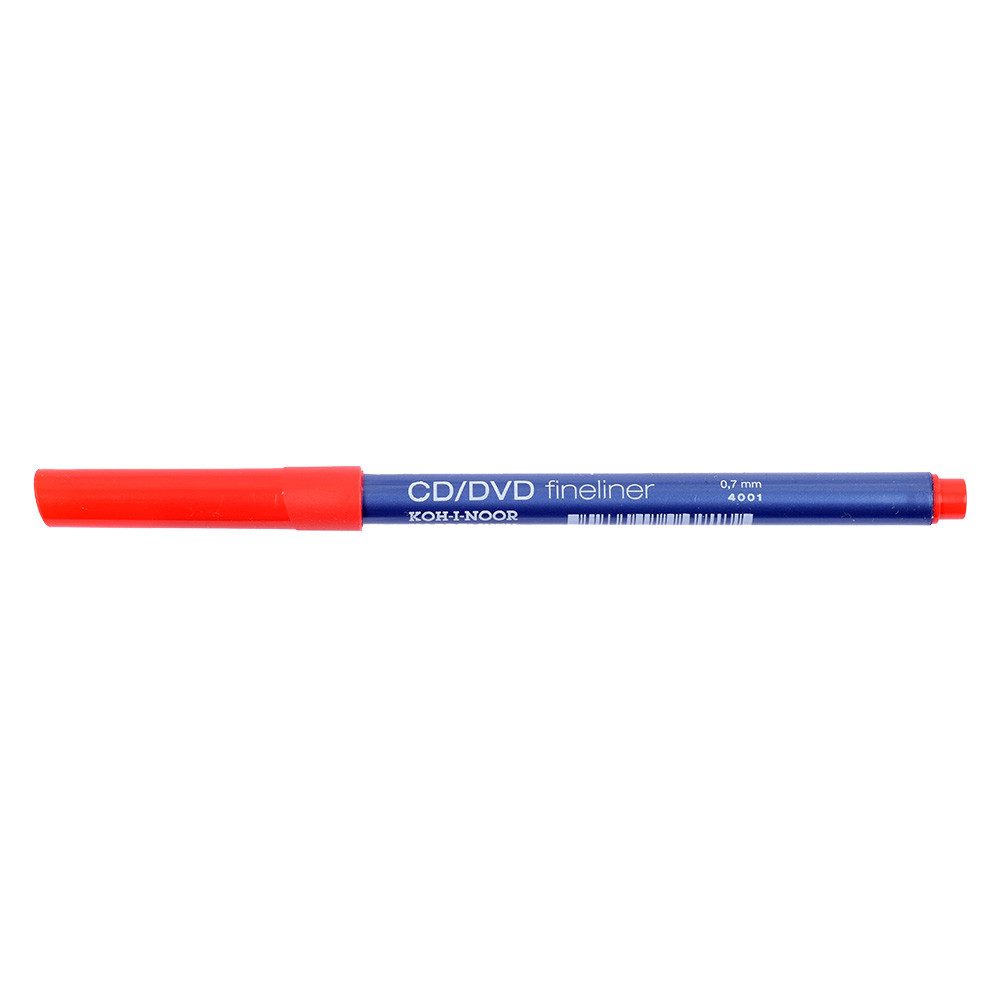 KOH-I-NOOR Marker KOH Marker CD / DVD / Blu-ray 4001 Rundspitze 0,7 mm rot
