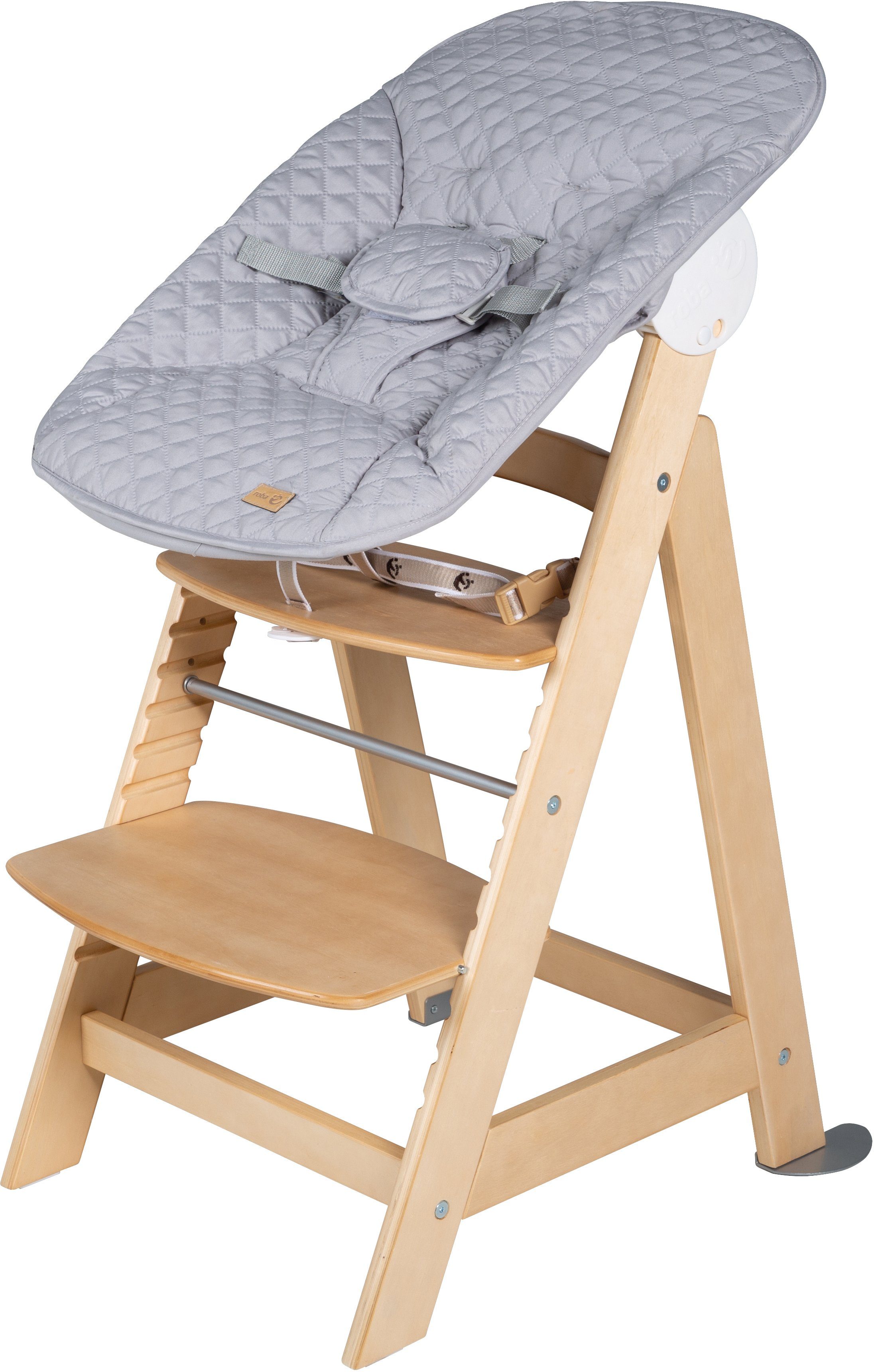 Roba Treppenhochstuhl, Set 2in1 roba Style grau Born Up