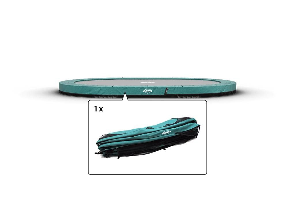 Trampolin-Randabdeckung Ersatzteil 470 cm oval grün - Grand Champion InGround Federabdeckung