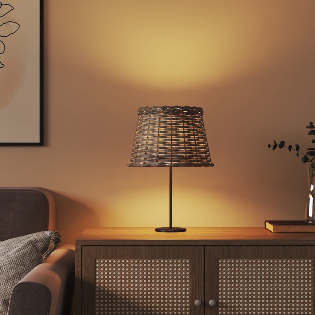 vidaXL Lampenschirm Lampenschirm Braun Ø25x17 cm Korbweide günstig online kaufen