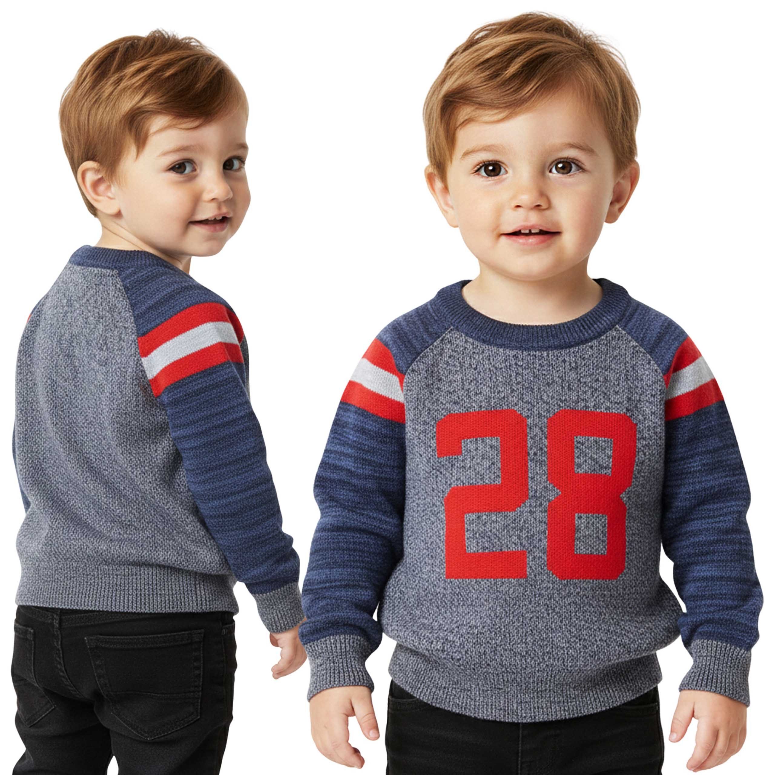 Sarcia.eu Strickpullover Warmer Pullover für Jungen, Baumwolle, sportlicher Jungenpullover