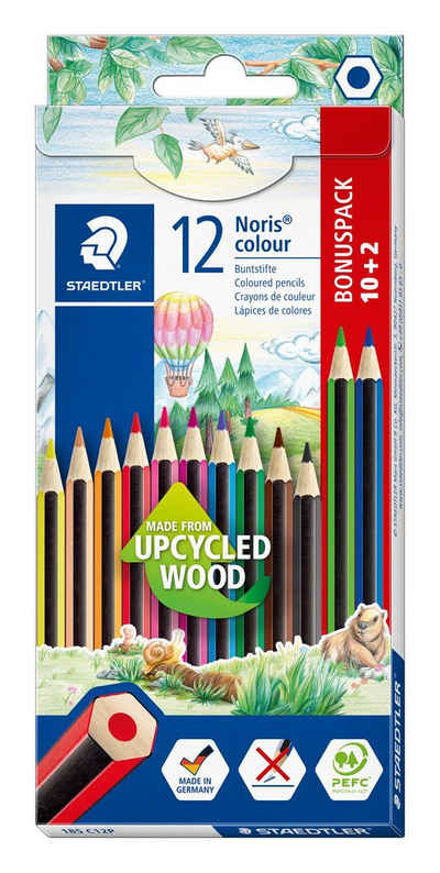 STAEDTLER Buntstift Noris colour Buntstifte, 10er-Set + 2 Gratis
