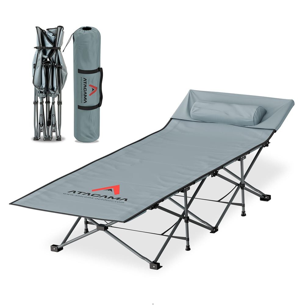 Atacama Feldbett klappbar leicht aufzubauen, Campingliege Outdoor-Abenteuer Karpfenliege Feldbett Campingbett komfortabel