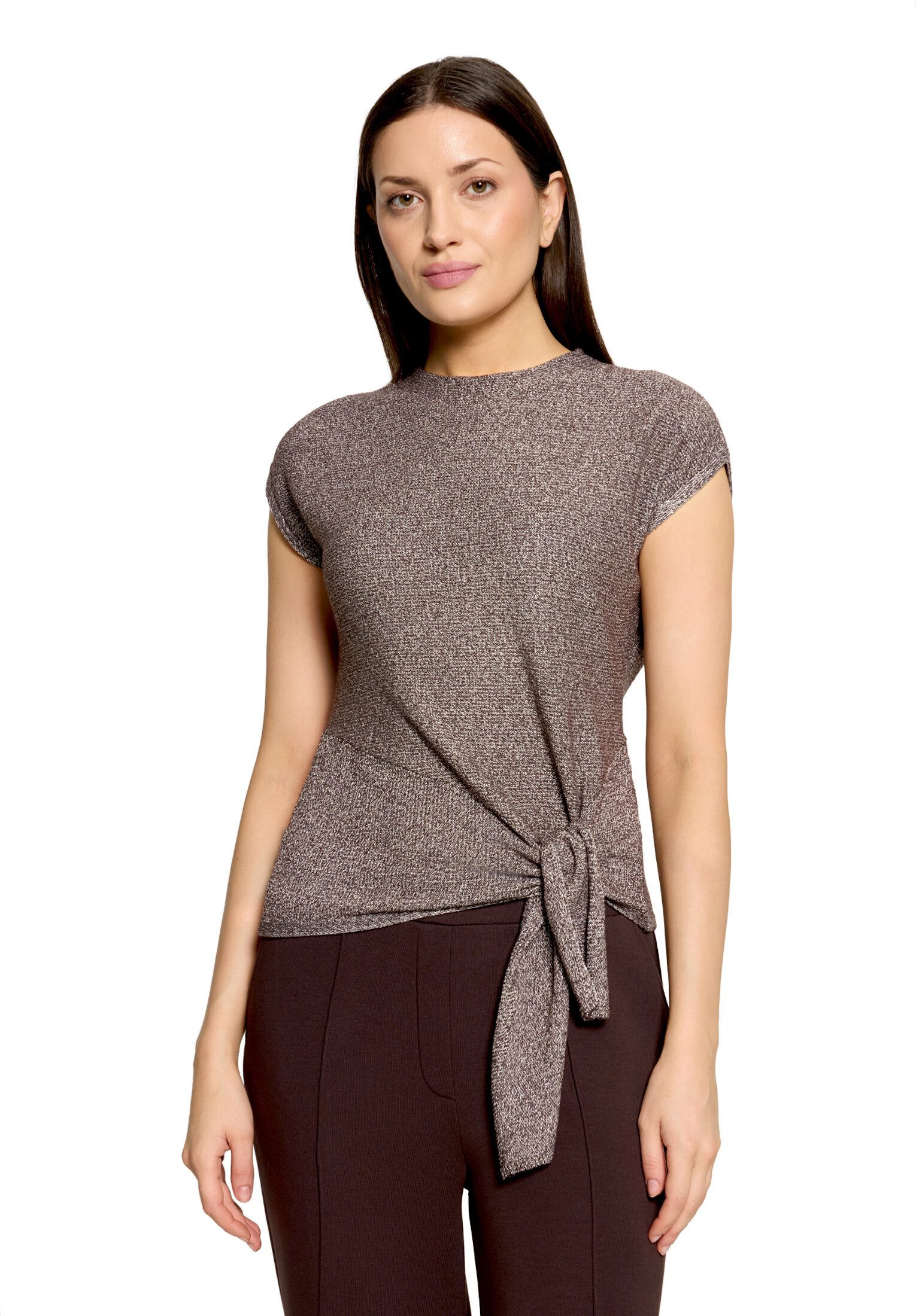 Cartoon Kurzarmshirt Damen mit Kragen (1-tlg)