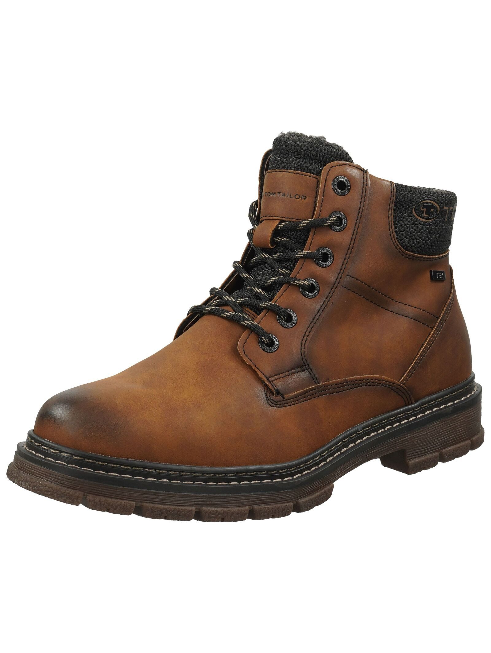 TOM TAILOR Tom Tailor Stiefelette Lederimitat/Textil Schnürstiefelette