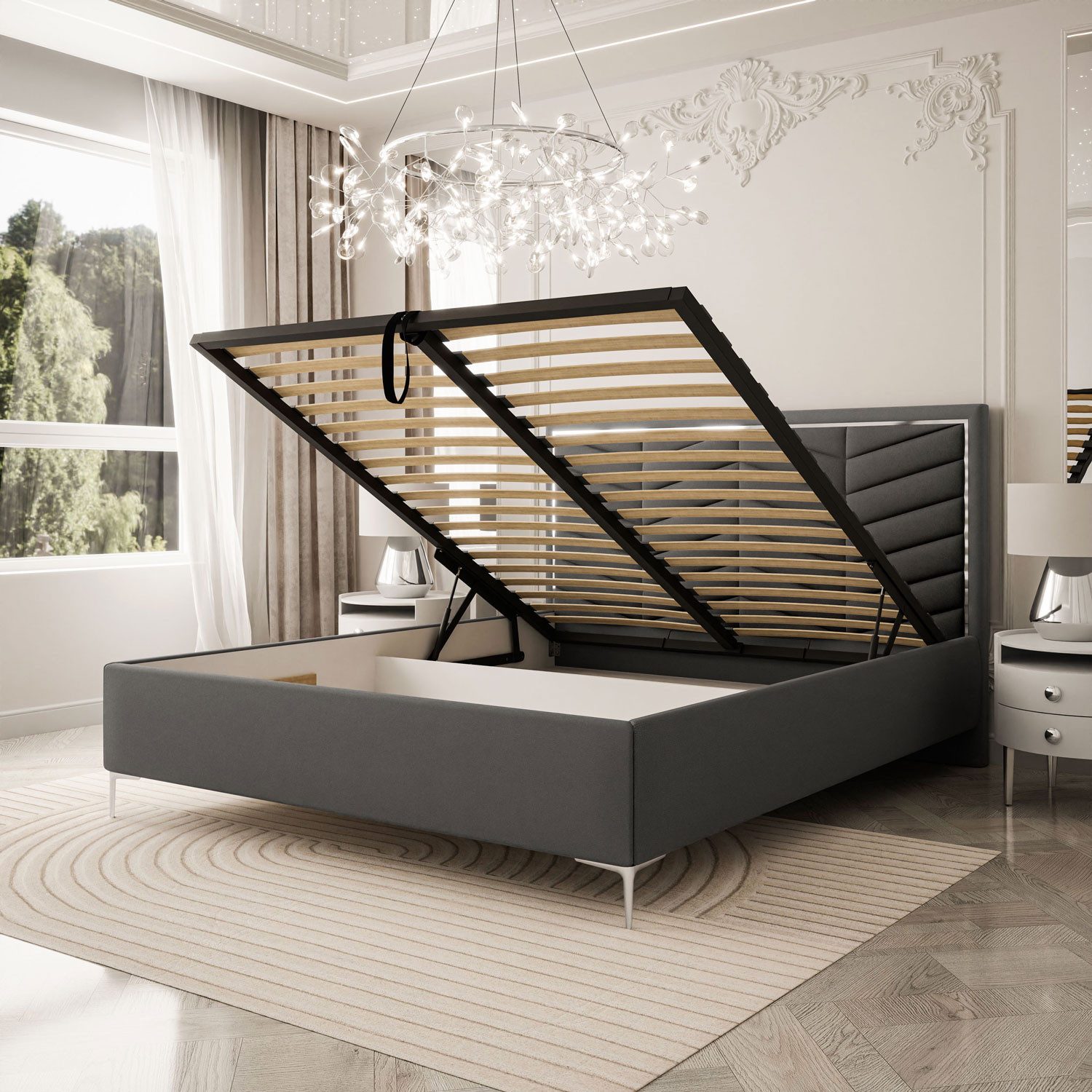 Lookway Polsterbett AURORA II mit Bettkasten günstig online kaufen
