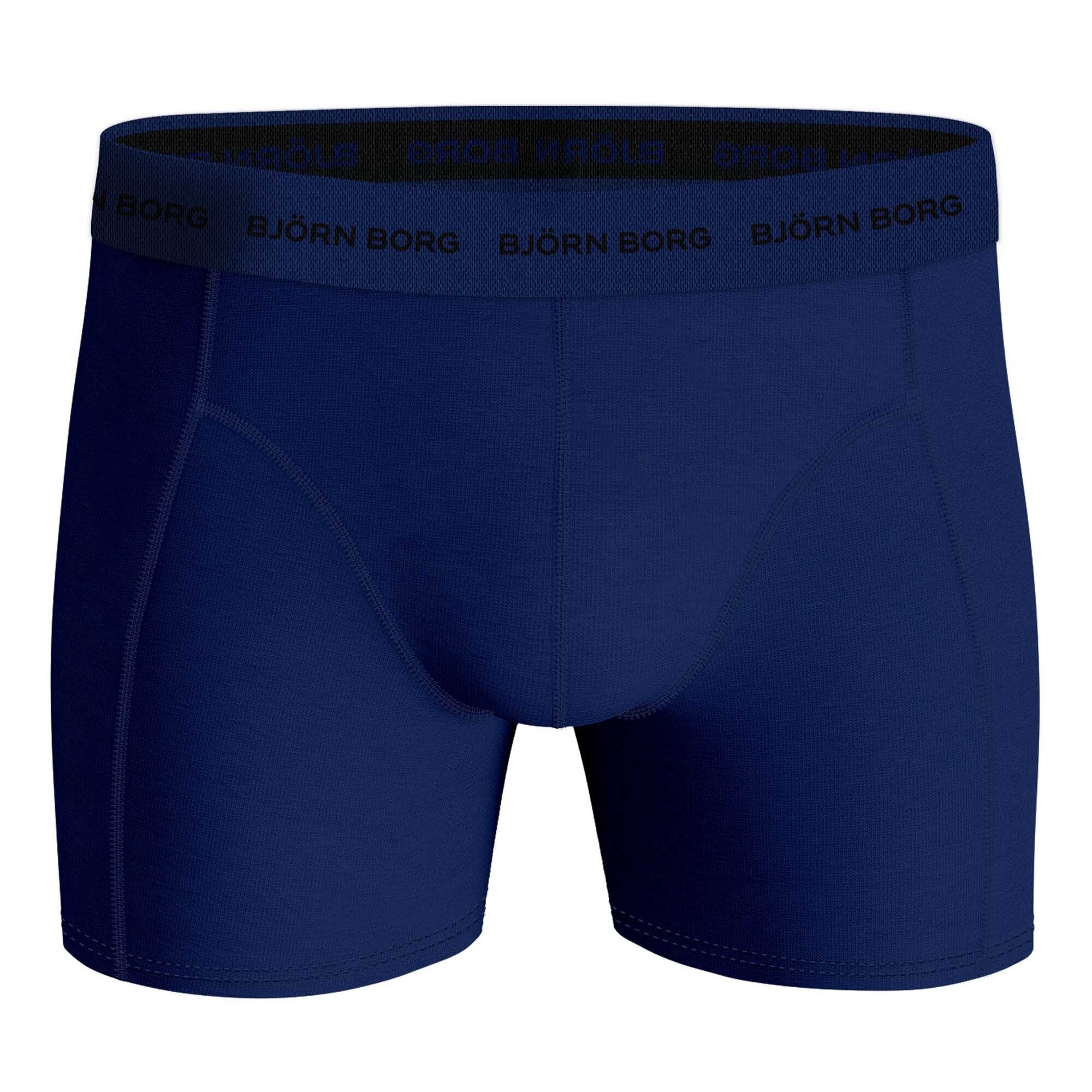Björn Borg Boxer Herren Boxershorts Cotton - 5er Blau/Grün Stretch Pack
