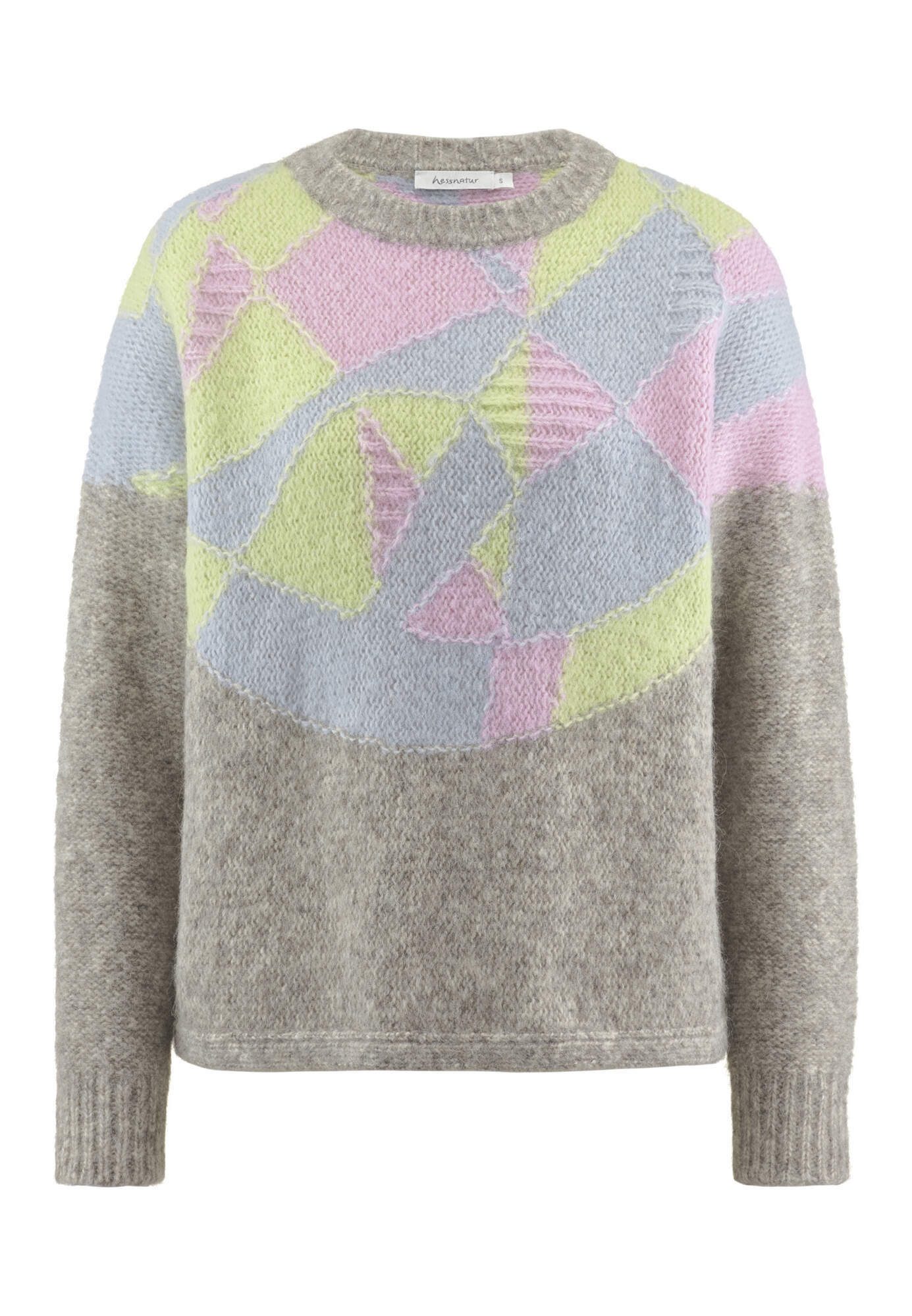 Hessnatur Strickpullover aus reiner Bio-Baumwolle mit Alpaka (1-tlg) günstig online kaufen