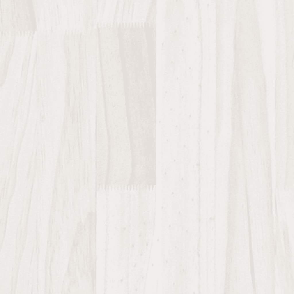 3007028, möbelando LxBxH: Weiß aus Kiefern-Massivholz, 30x100x70 in cm, Metall Bücherregal