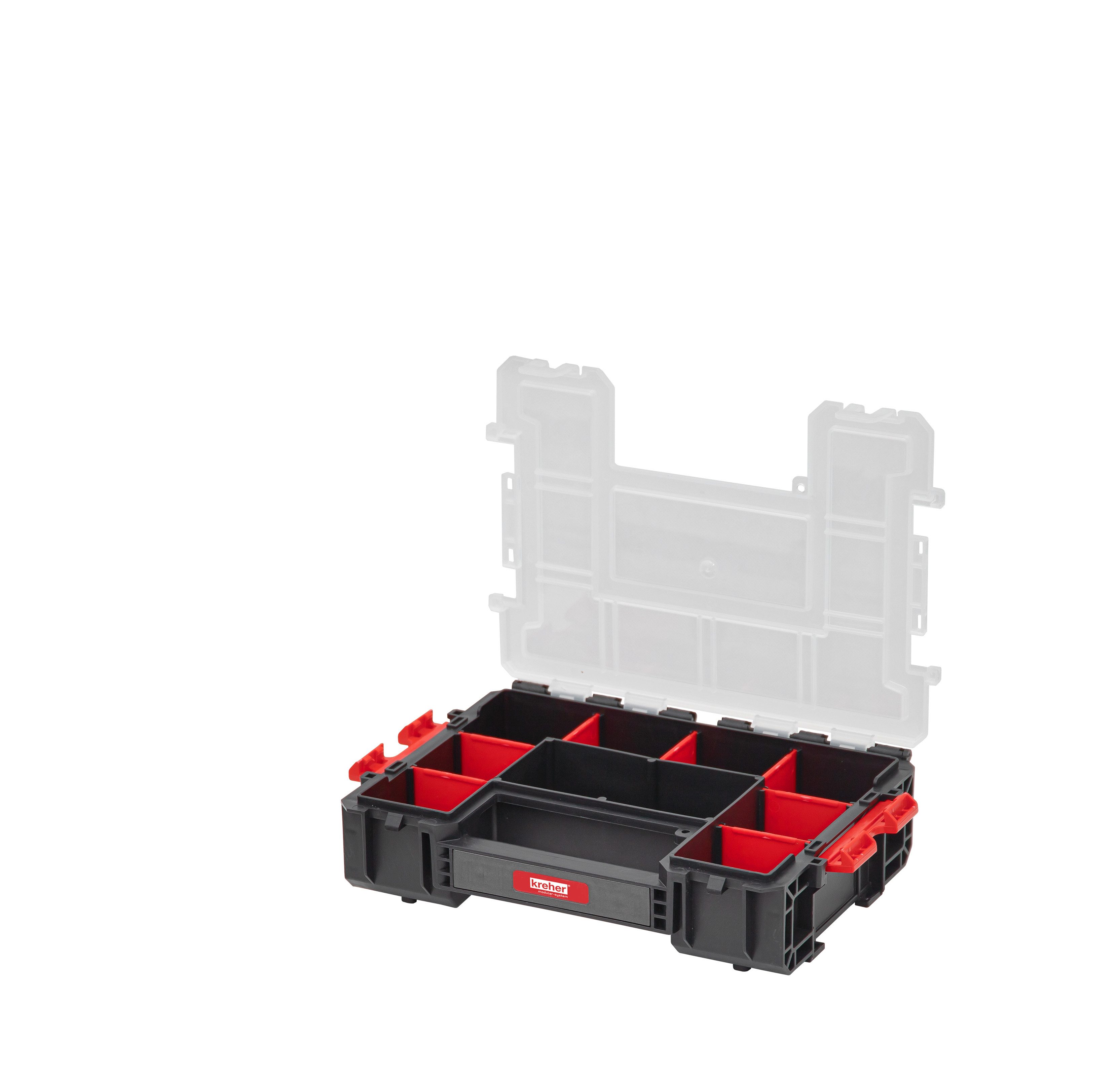 Kreher Менюskasten 'Regulat' aus Kunststoff in Schwarz/Rot (Размер wählbar)