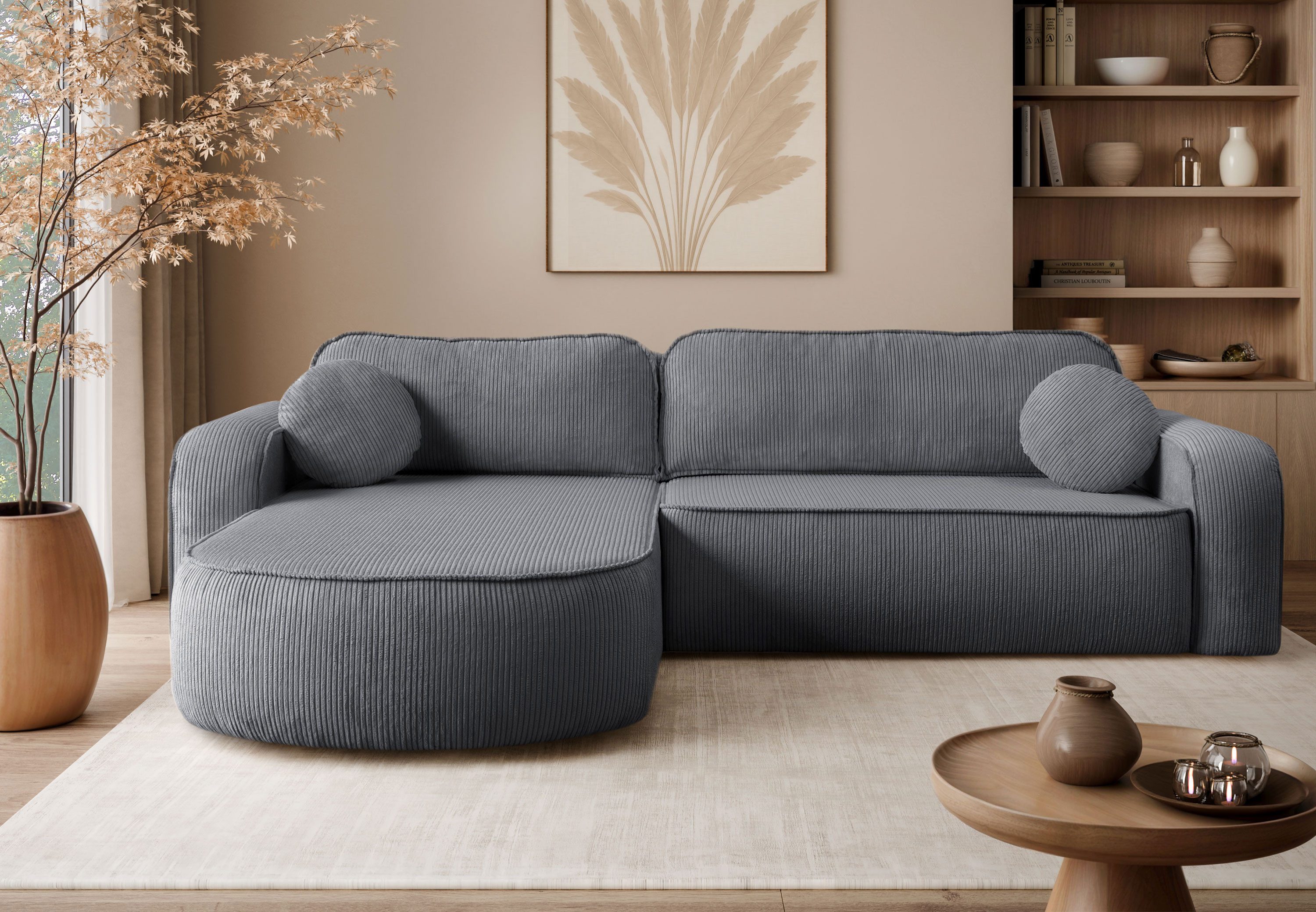 Lookway Ecksofa VENUS mit Schlaffunktion und Bettkasten, 275x78x178 cm