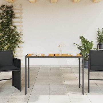 vidaXL Gartentisch Gartentisch mit Akazienholz-Platte 115x54x74 cm Poly Rattan (1-St)