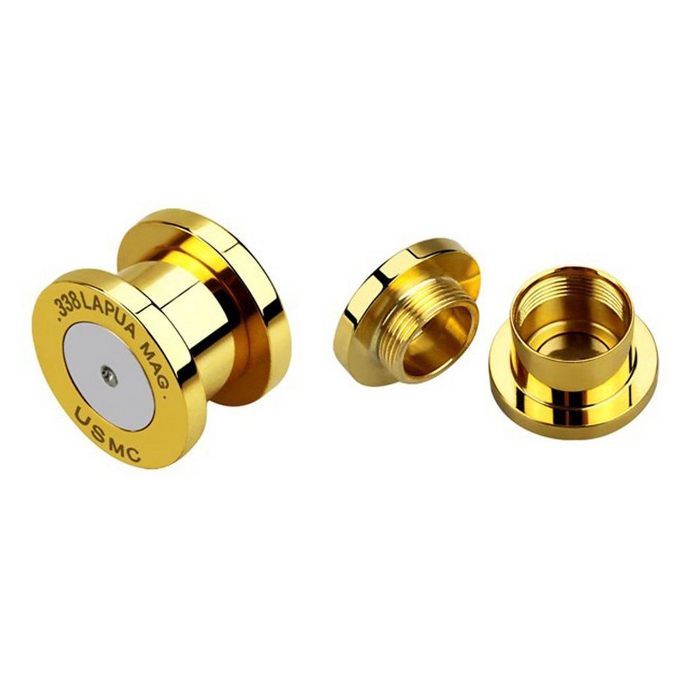 Adelia´s Dehnschnecke Piercing Ohrpiercing, aus 316l Stahl, PVD 18kt  vergoldet, Geeignet als Ohr Piercing Schmuck oder Ohr Dehner
