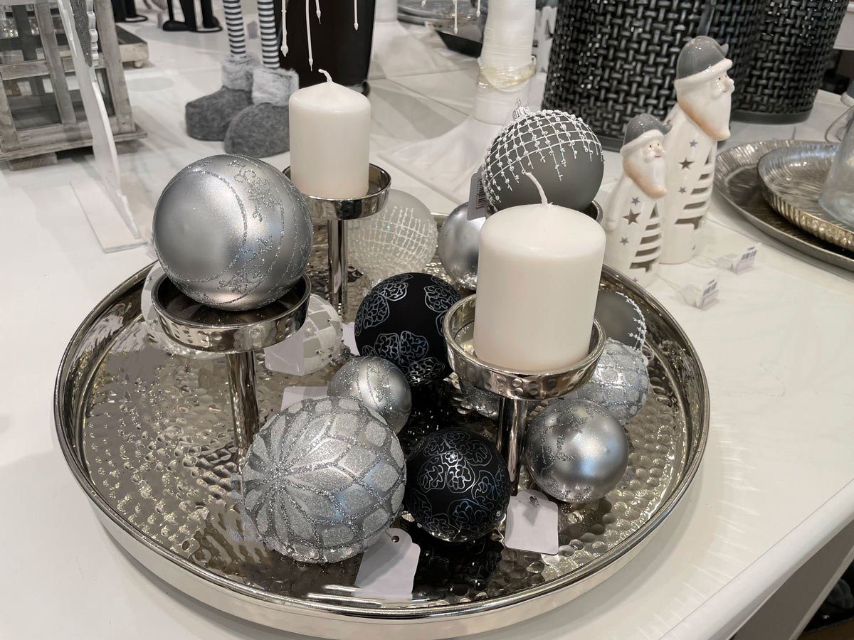 RIFFELMACHER & WEINBERGER Adventsleuchter Silberner Metall Kerzenhalter Run günstig online kaufen