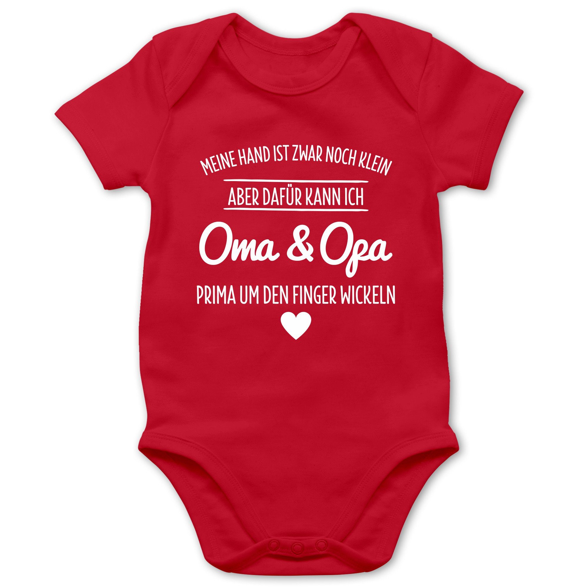 Shirtracer Shirtbody »Oma und Opa um den Finger wickeln Baby Body