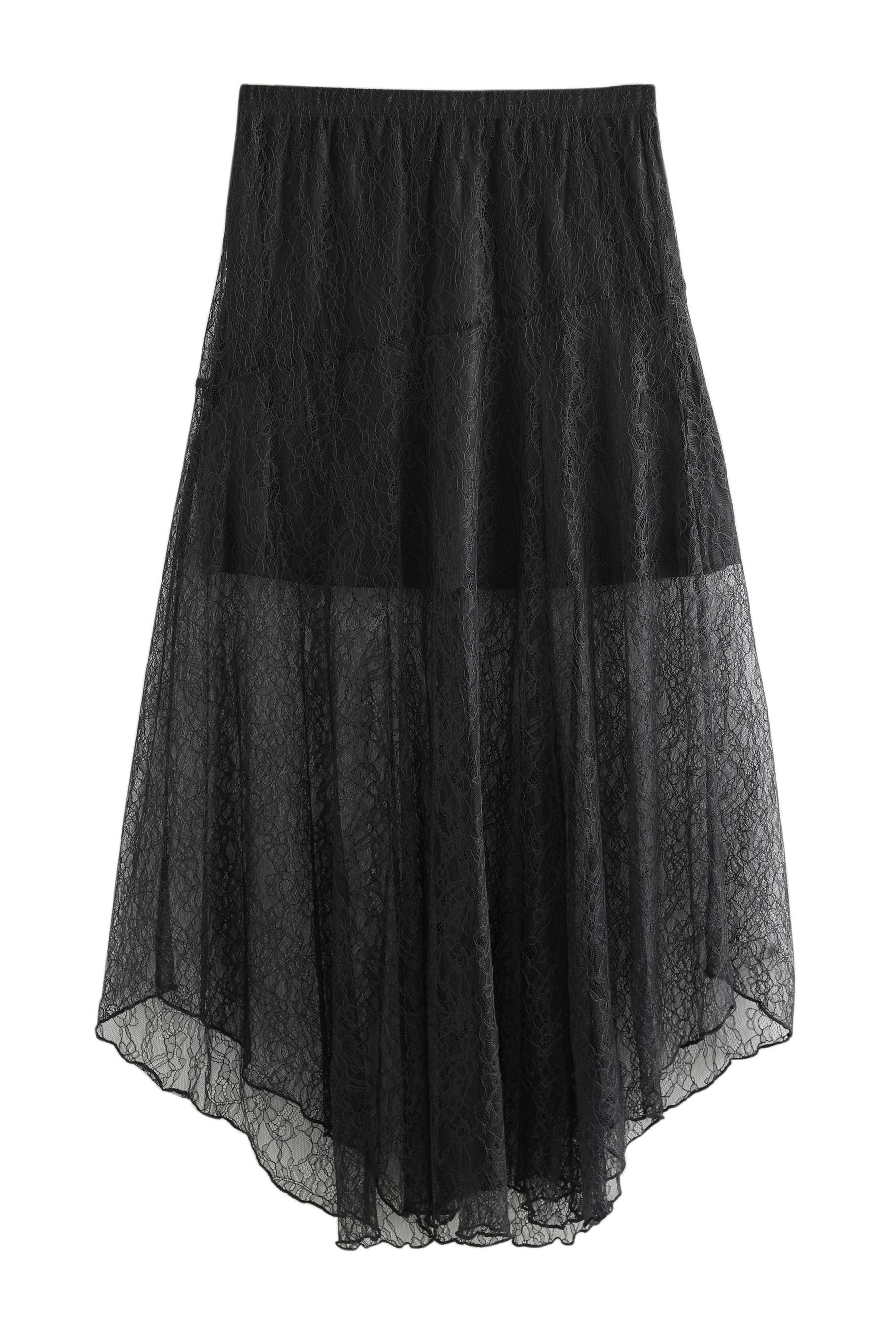 Midirock Asymmetrischer Midirock mit Spitze