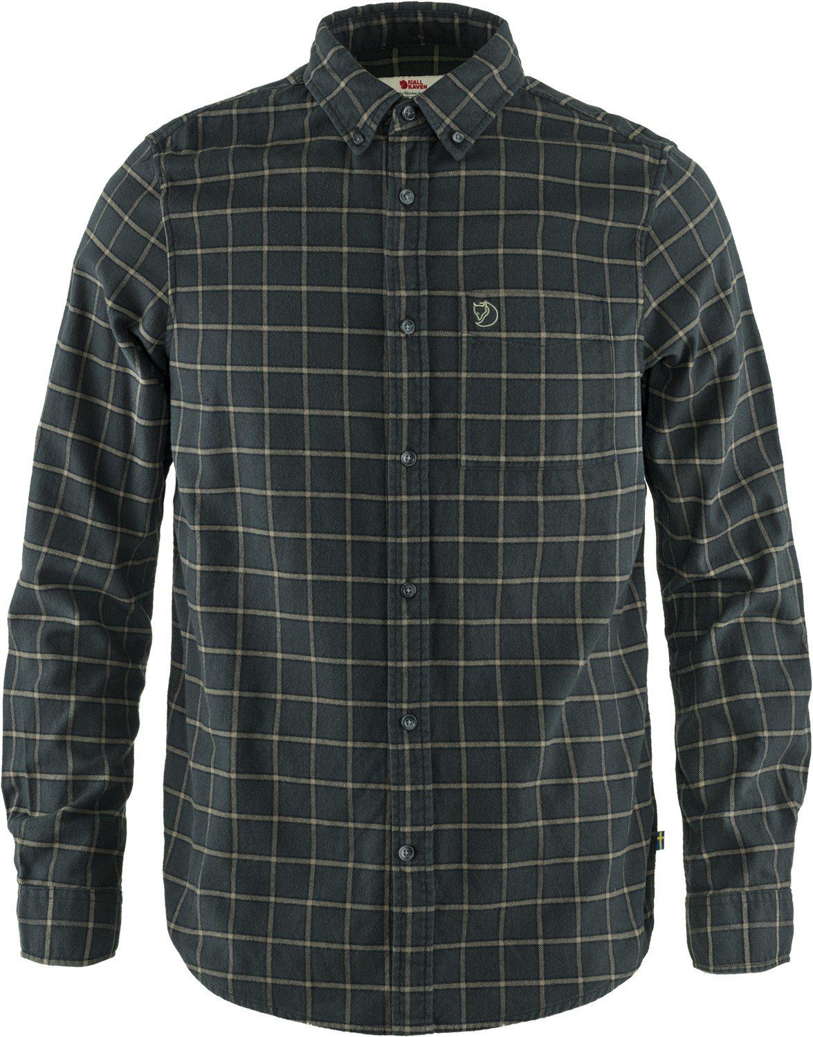 Flannel dark Shirt Fjällräven Langarmhemd grey Övik