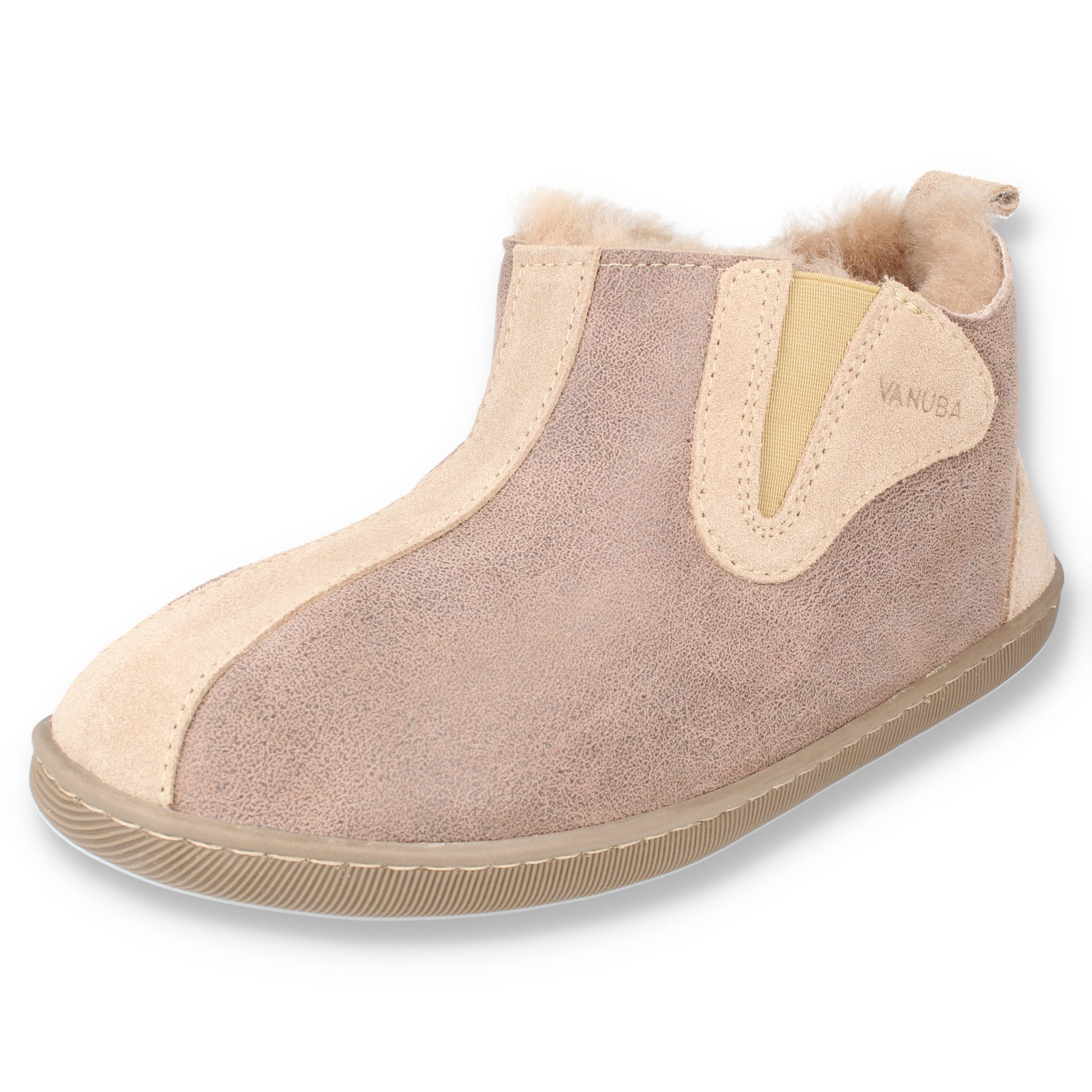 Vanuba COLUMBIA Herren Hausschuh Echtleder Hüttenschuhe/Winter-Hausschuhe/Gefüttert