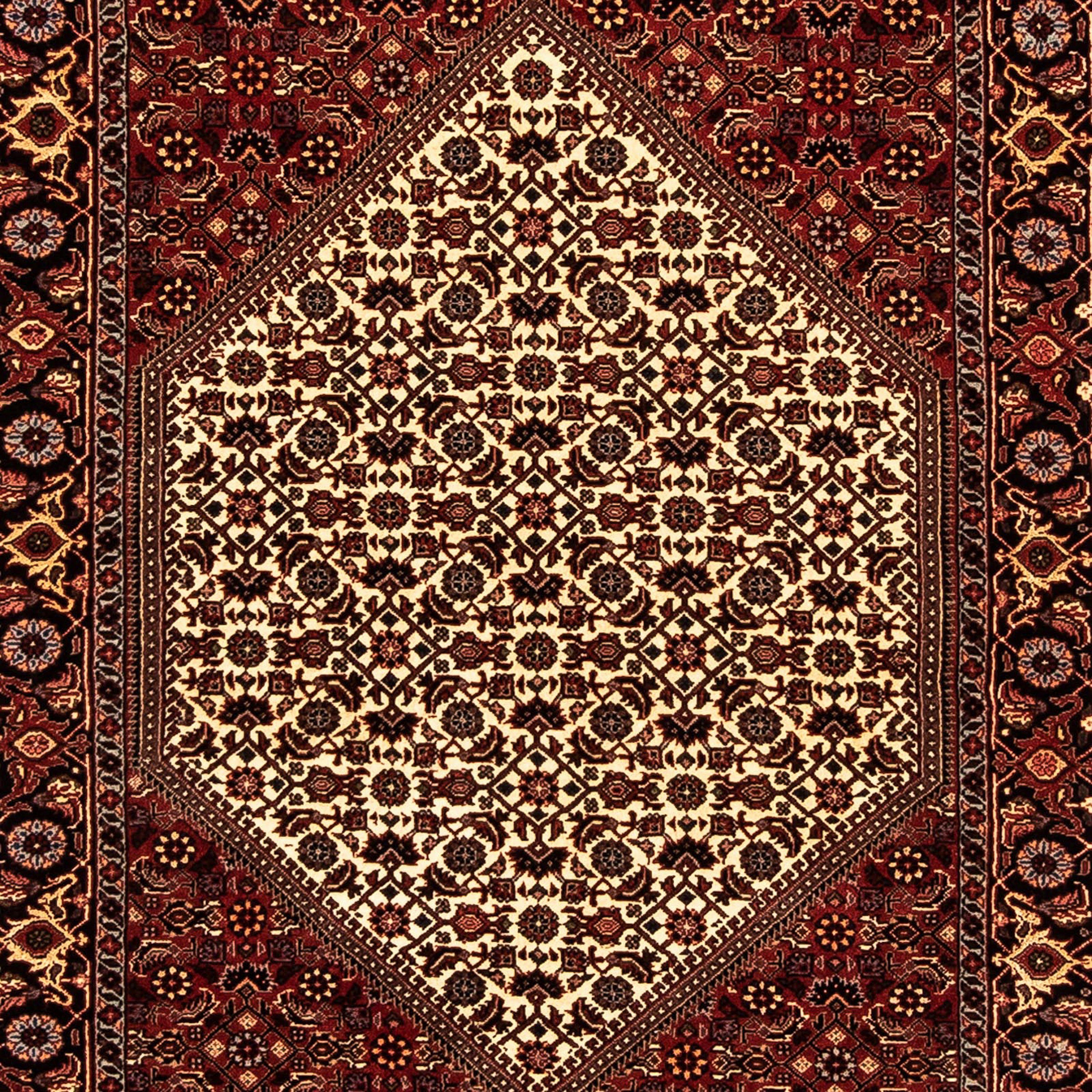 Orientteppich Perser - Bidjar - mit Einzelstück rechteckig, morgenland, - 84 x mm, cm mehrfarbig, Handgeknüpft, Zertifikat Wohnzimmer, Höhe: 15 300