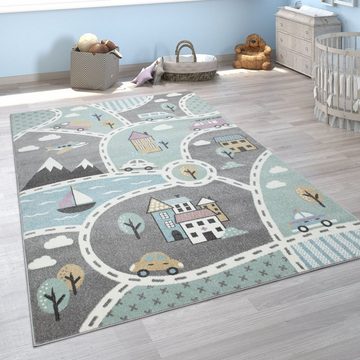 Kinderteppich Capri 318, Paco Home, rechteckig, Höhe: 9 mm, Straßen-Spiel-Teppich, Kinderzimmer