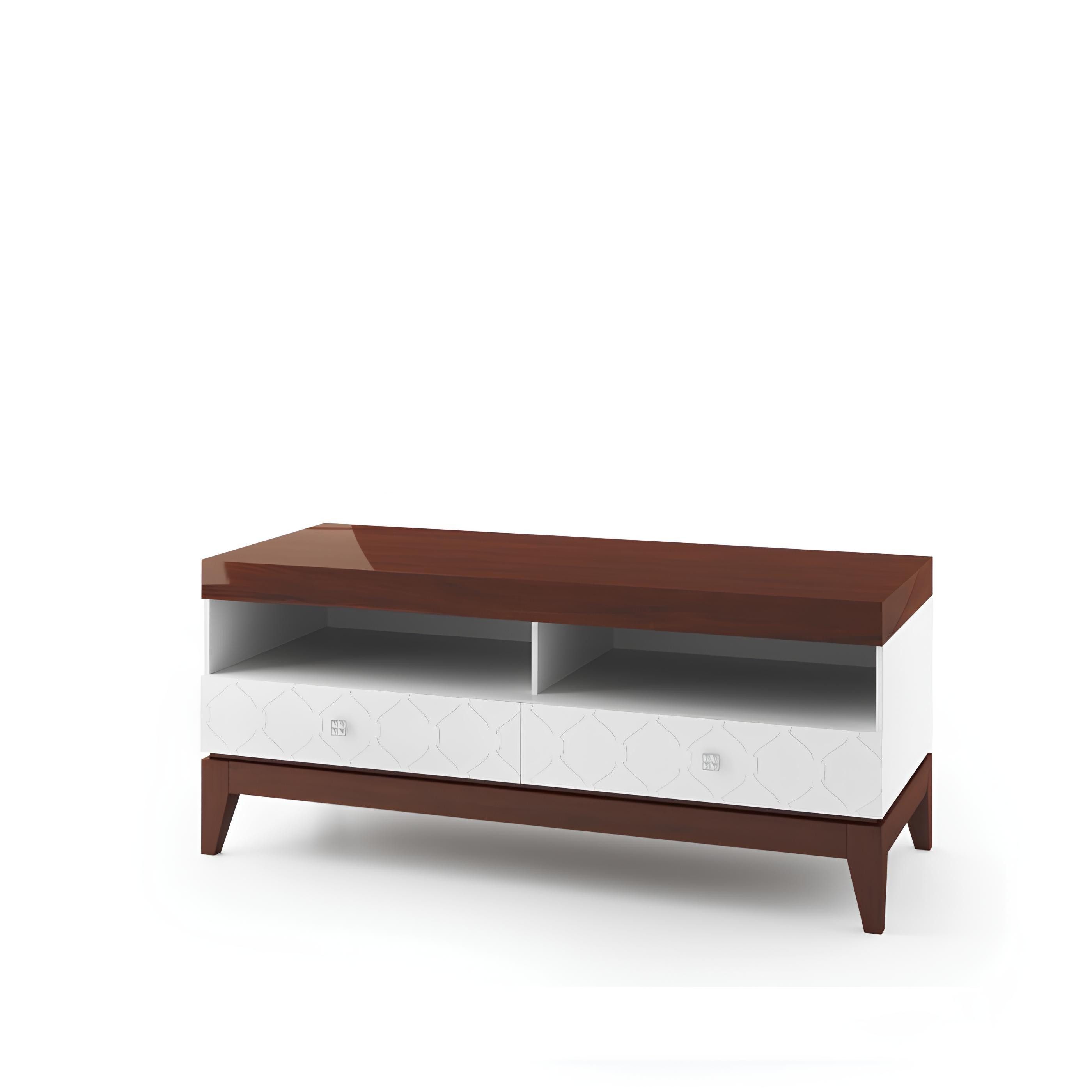 Xlmoebel Sideboard Hochglanz TV Board mit Stauraum für Hifi-Geräte in elegantem Design (TV Board, VIA VI-RTVM), Hergestellt in Europa
