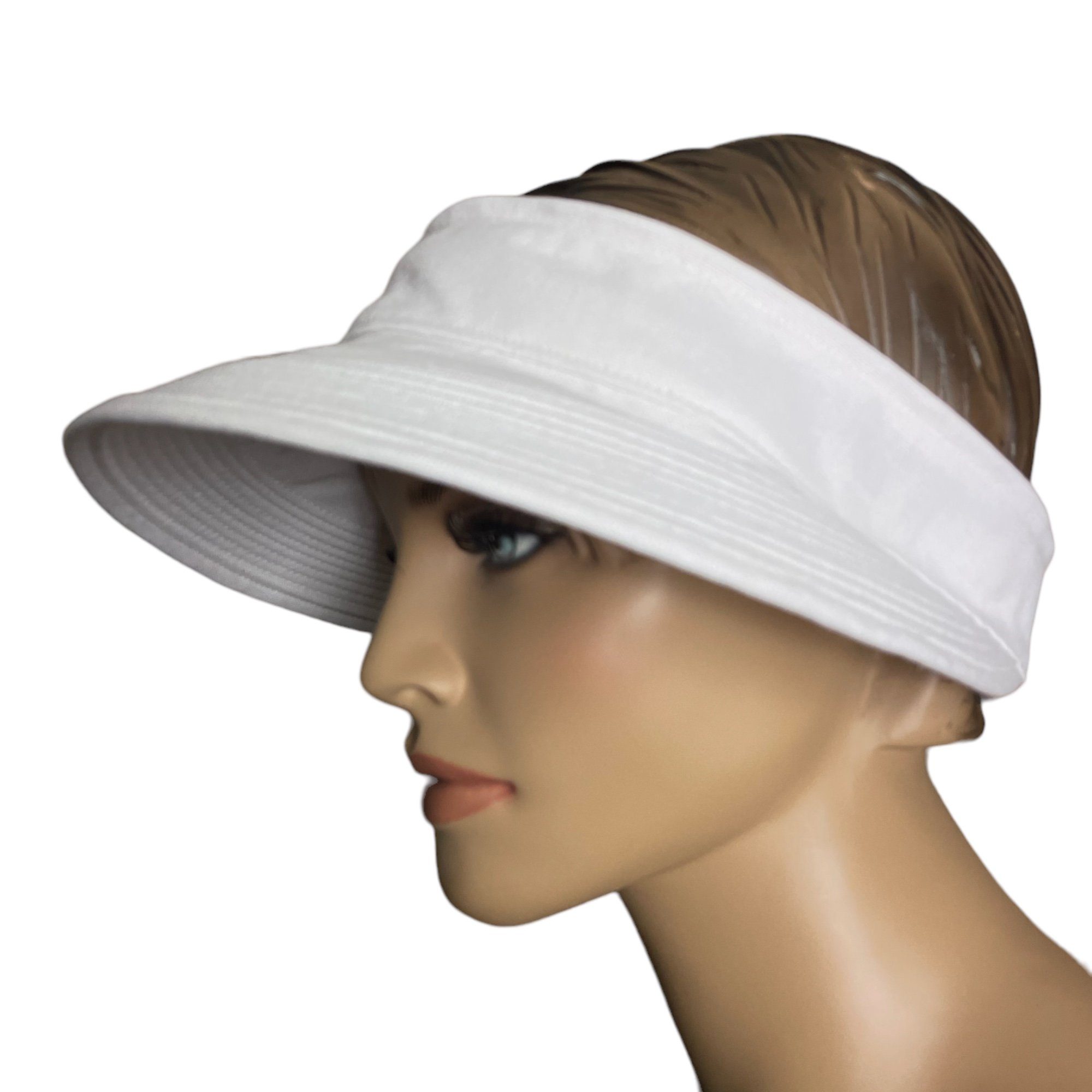 Taschen4life Sonnenhut Visor Cap 2in1 Sonnencap Basecap & Sonnenschutz in Einem, unisex, aus Leinen