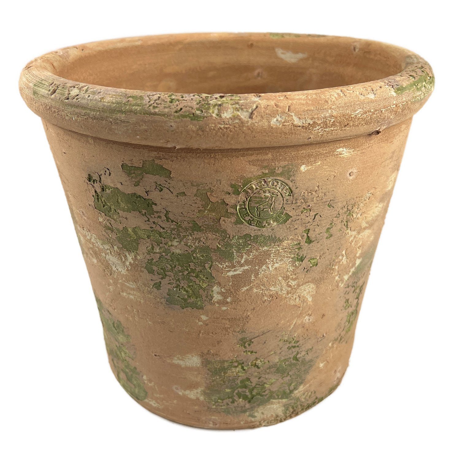 Antik handgefertigt Hirsch Vaso 25 cm Terracotta Blumentopf Galestro Caspo