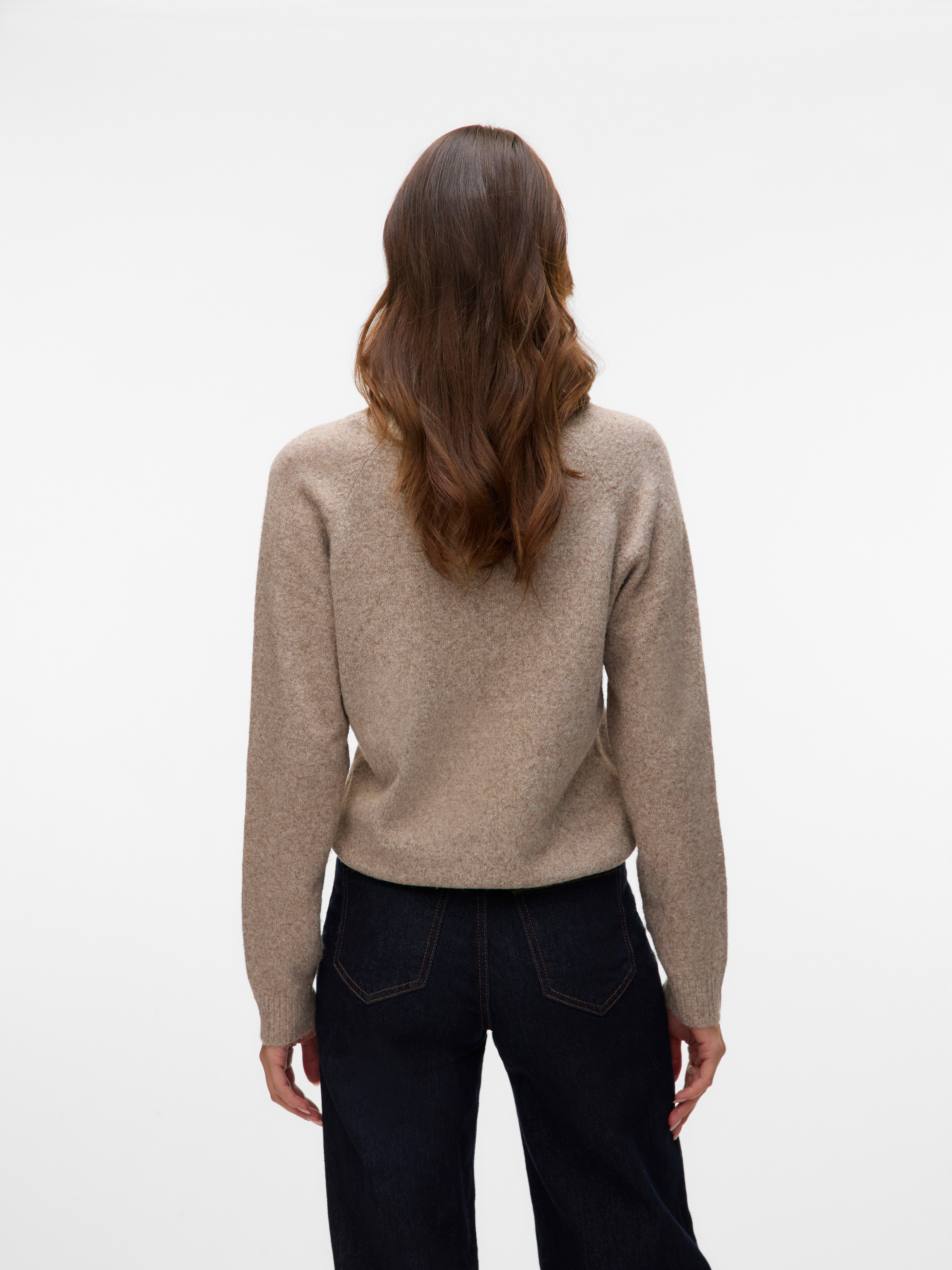 Vero Moda Rundhalspullover VMDOFFY LS O-NECK BLOUSE GA NOOS Materialmix, regular fit – Bild 3 von 5