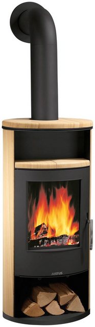 Justus Kaminofen Island 5, Sandstein, 5 kW, ext. Verbrennungsluftzufuhr, ovale Bauform