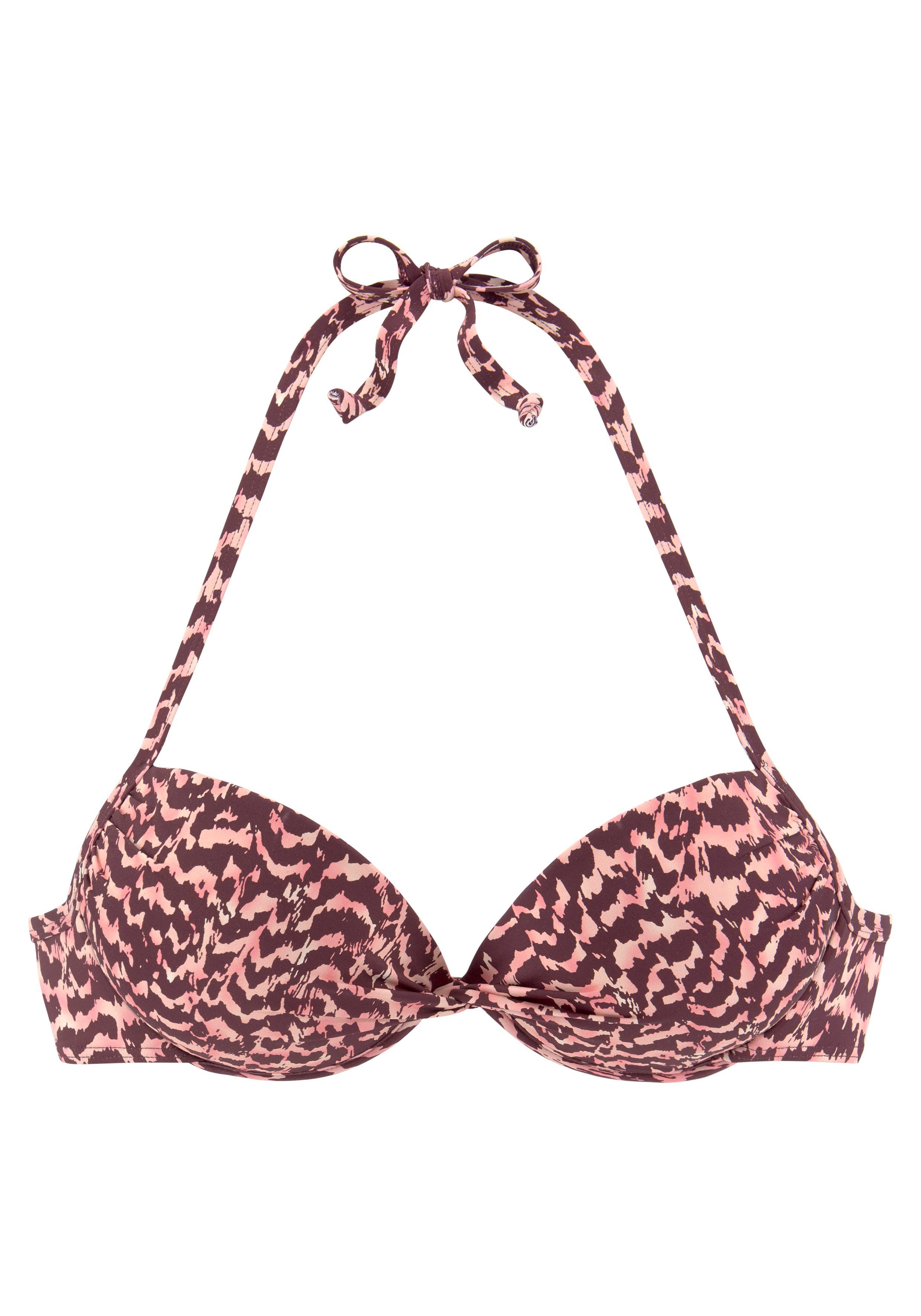 LASCANA Push-Up-Bikini-Top Holly, mit Knotendetail günstig online kaufen