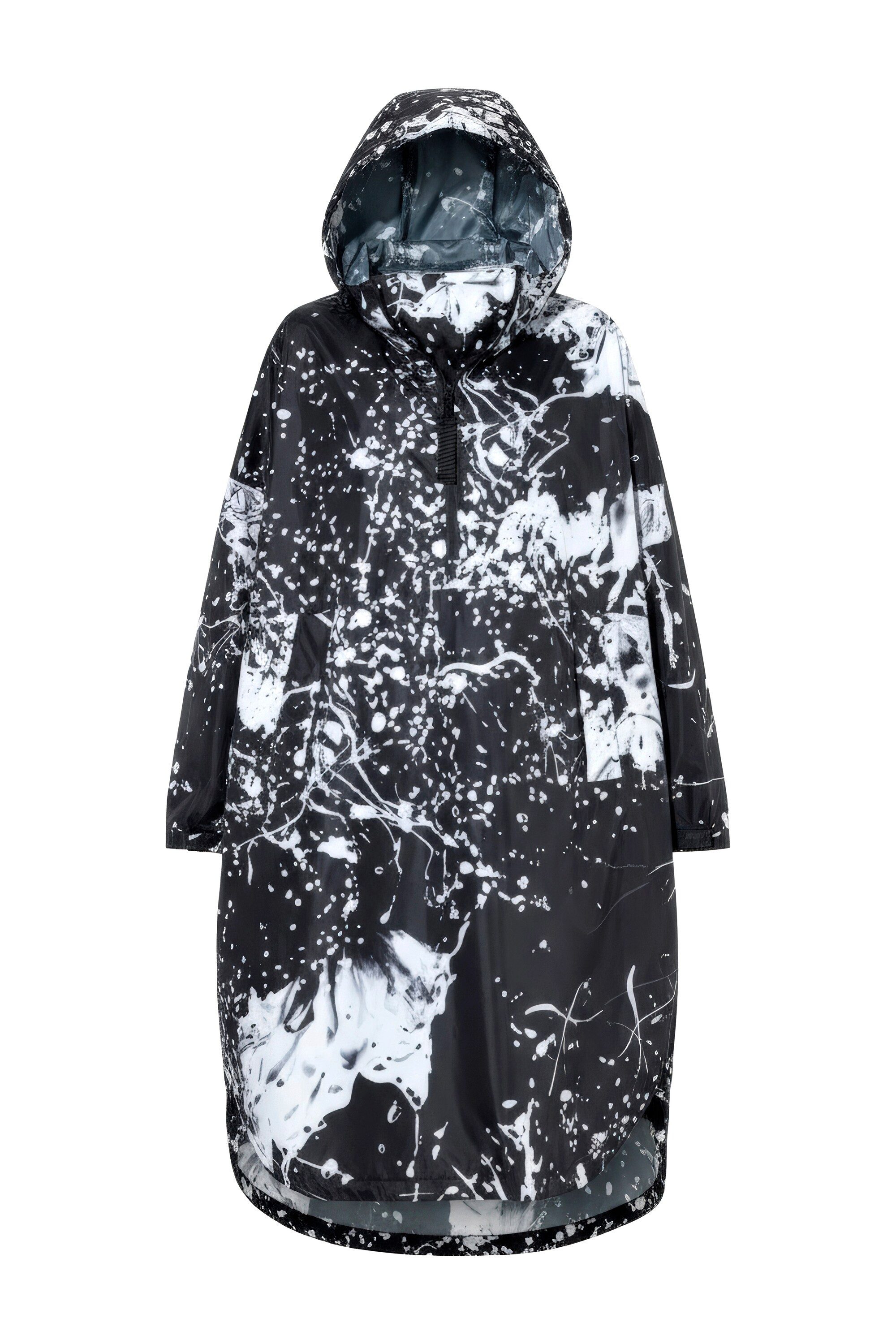 Funktionsjacke Funktions-Regencape Unisex Print Kapuze